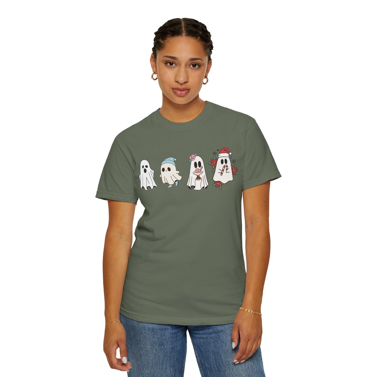 Halloween Ghost Comfort Colors Shirt, Spooky Season Tee, Halloween Cute Women Outfit, Halloween Gift, Halloween Ghost Tshirt