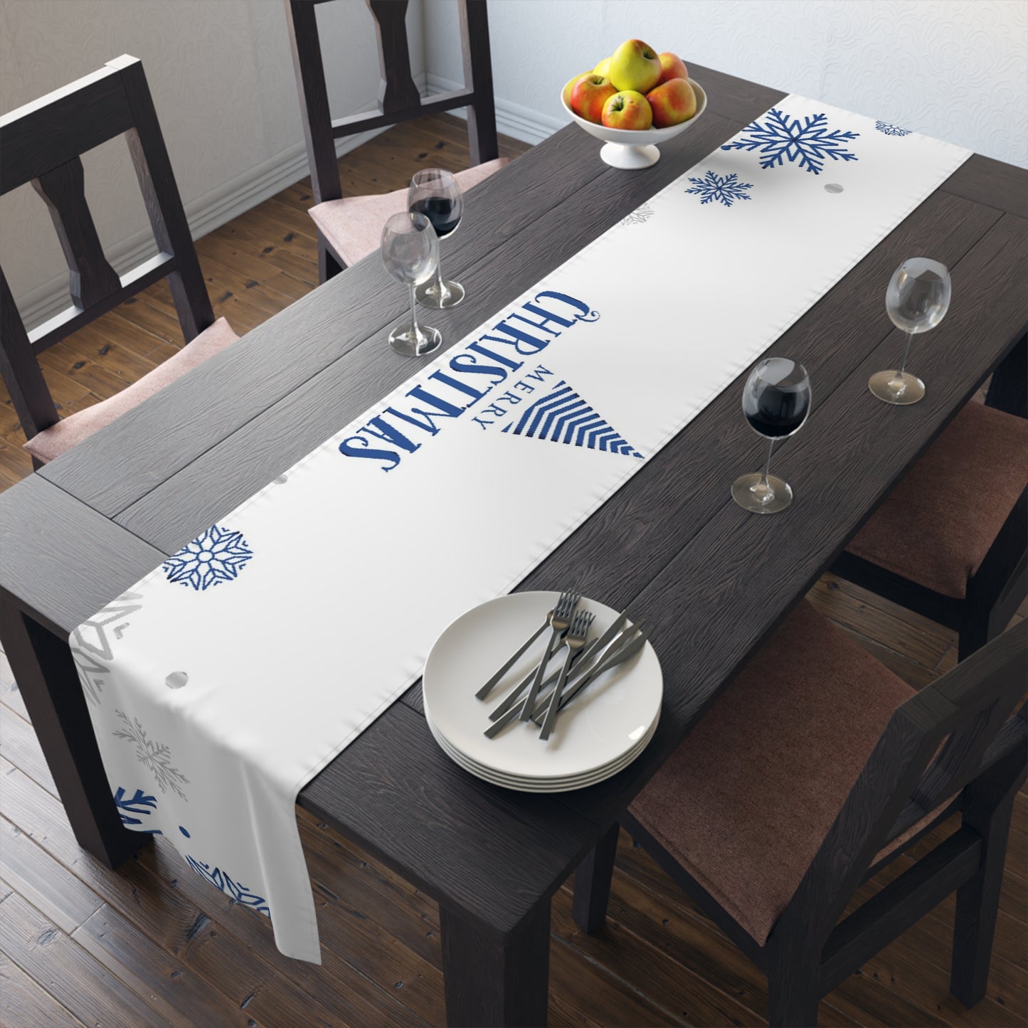 White Christmas Table Runner