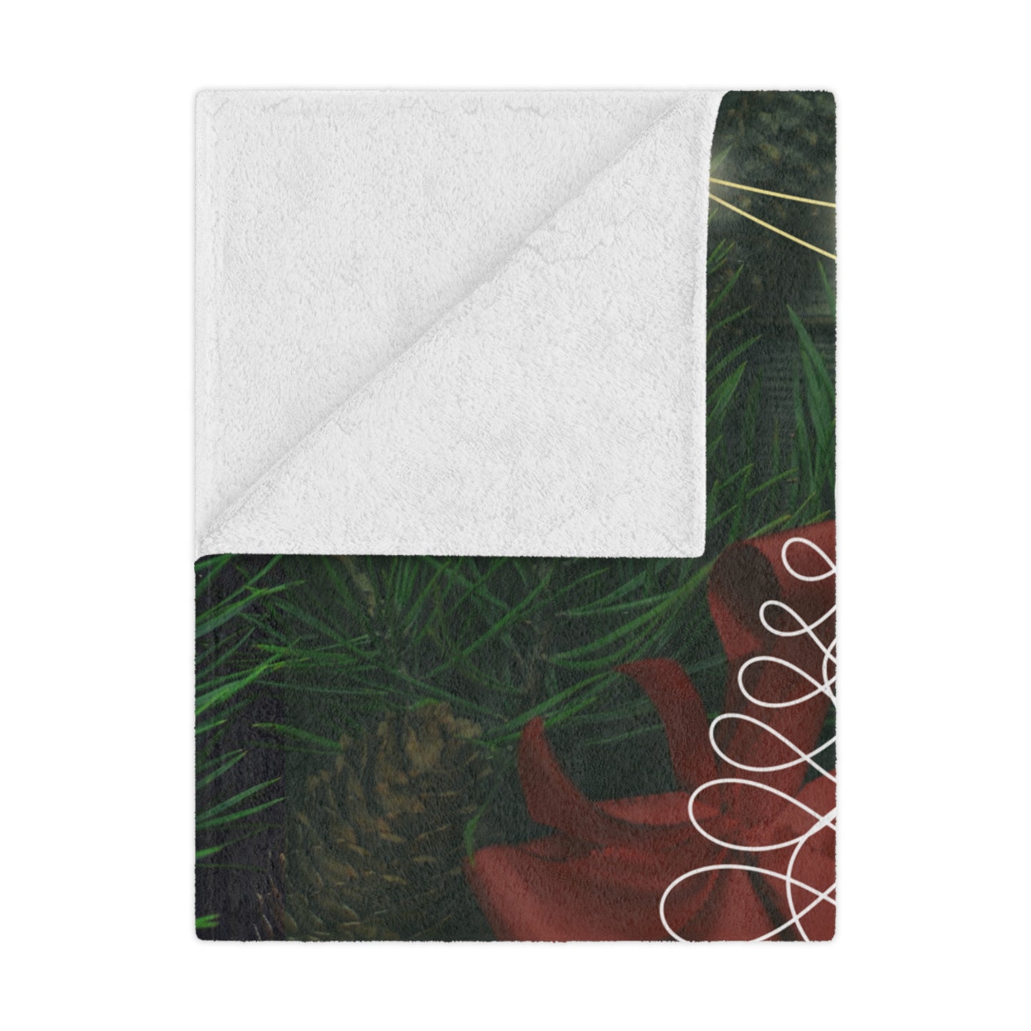 Merry Christmas with Heappy New Year Printed Velveteen Minky Blanket