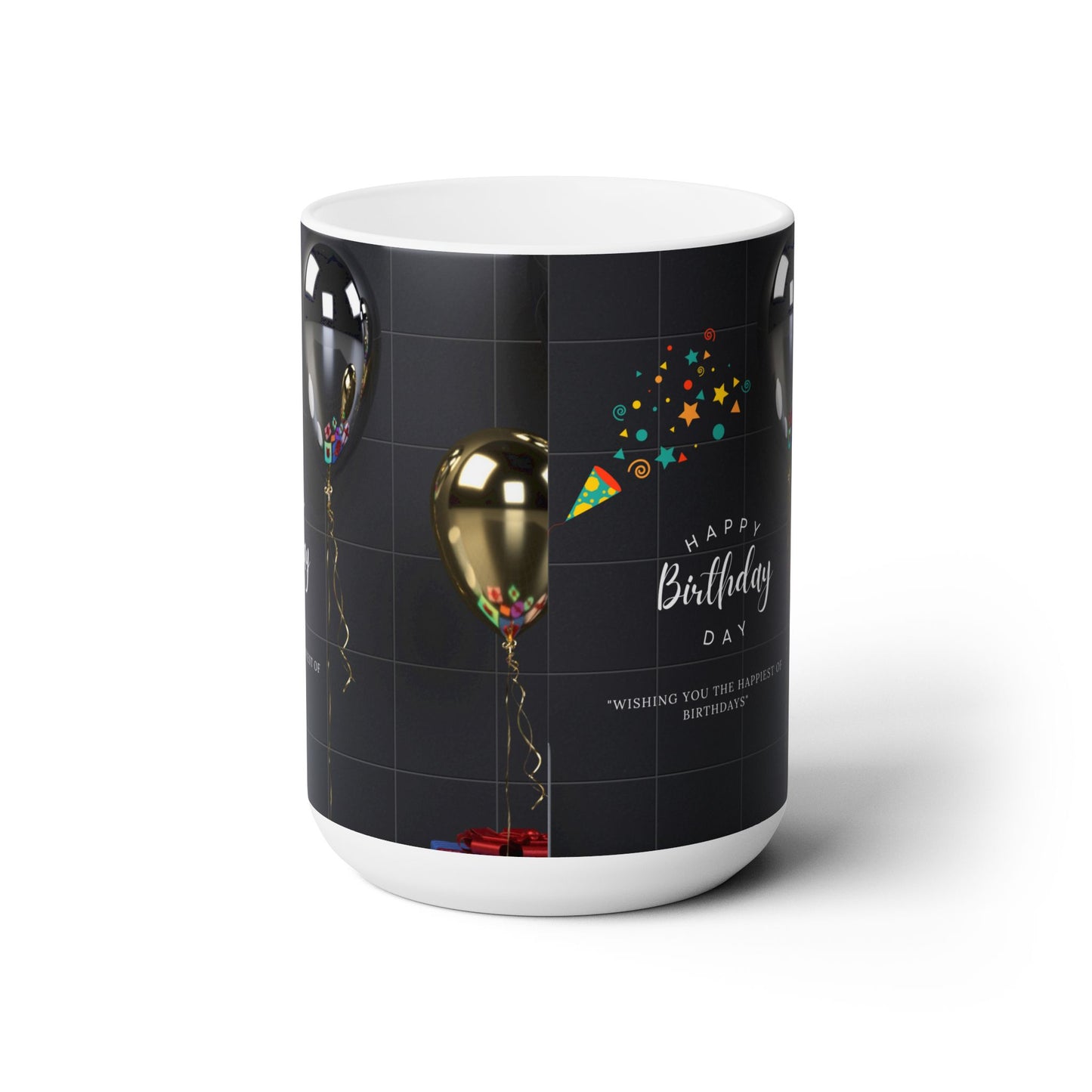 Birthday Mug, Happy Birthday Printed Ceramic Mugs 15 oz, Birthday Gift