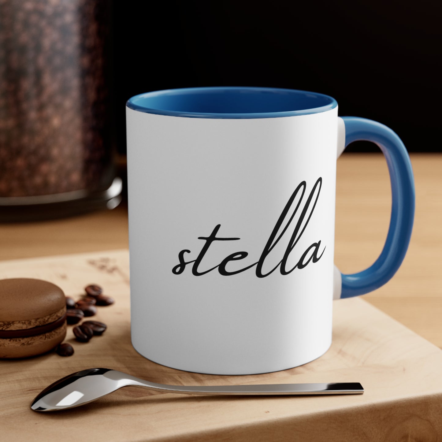 Stella Printed Custom Name Accent Coffee Mug, 11oz, Gift for Her