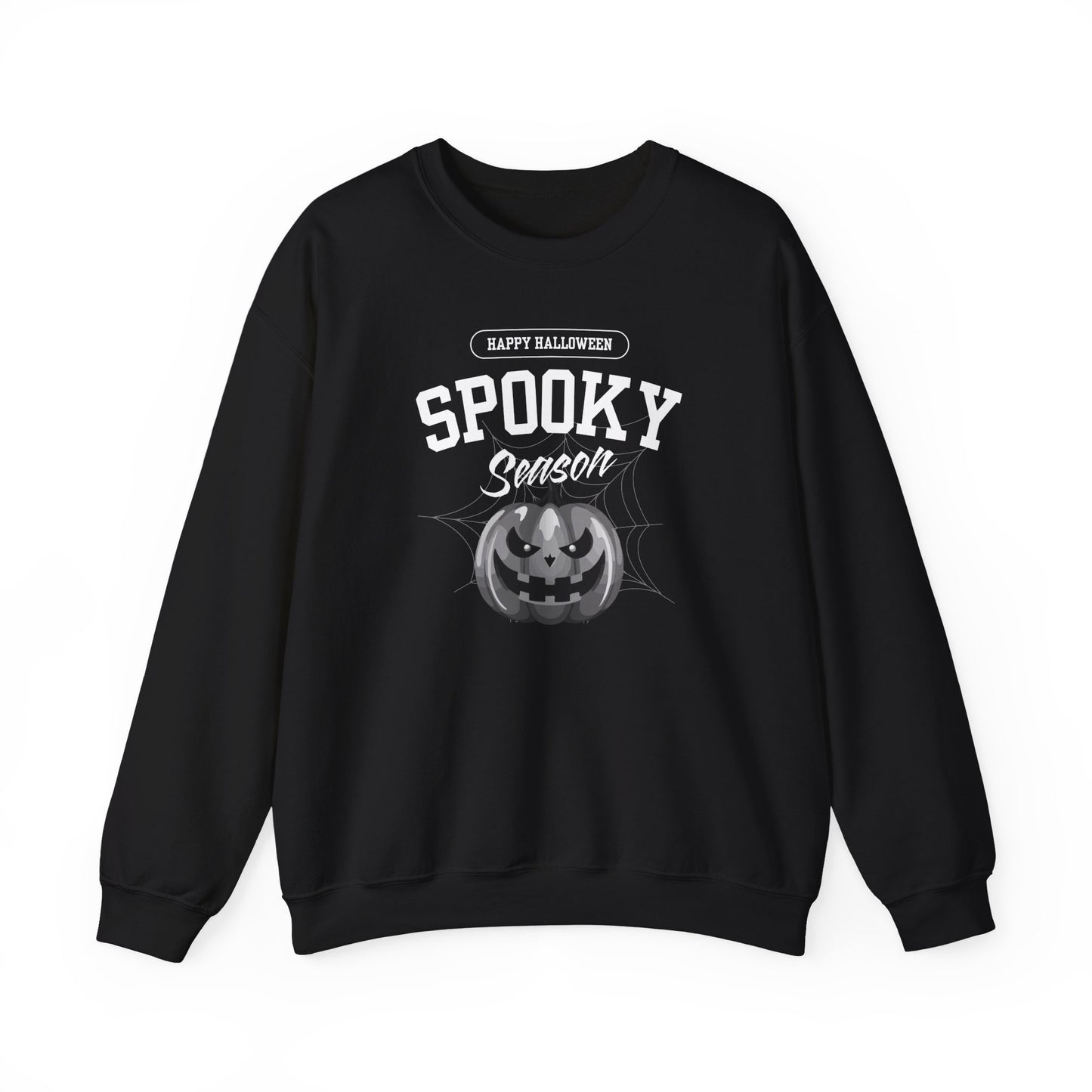 Spooky Season Halloween Sweatshirt – Creepy Cute Pumpkin Graphic Pullover for Fall
