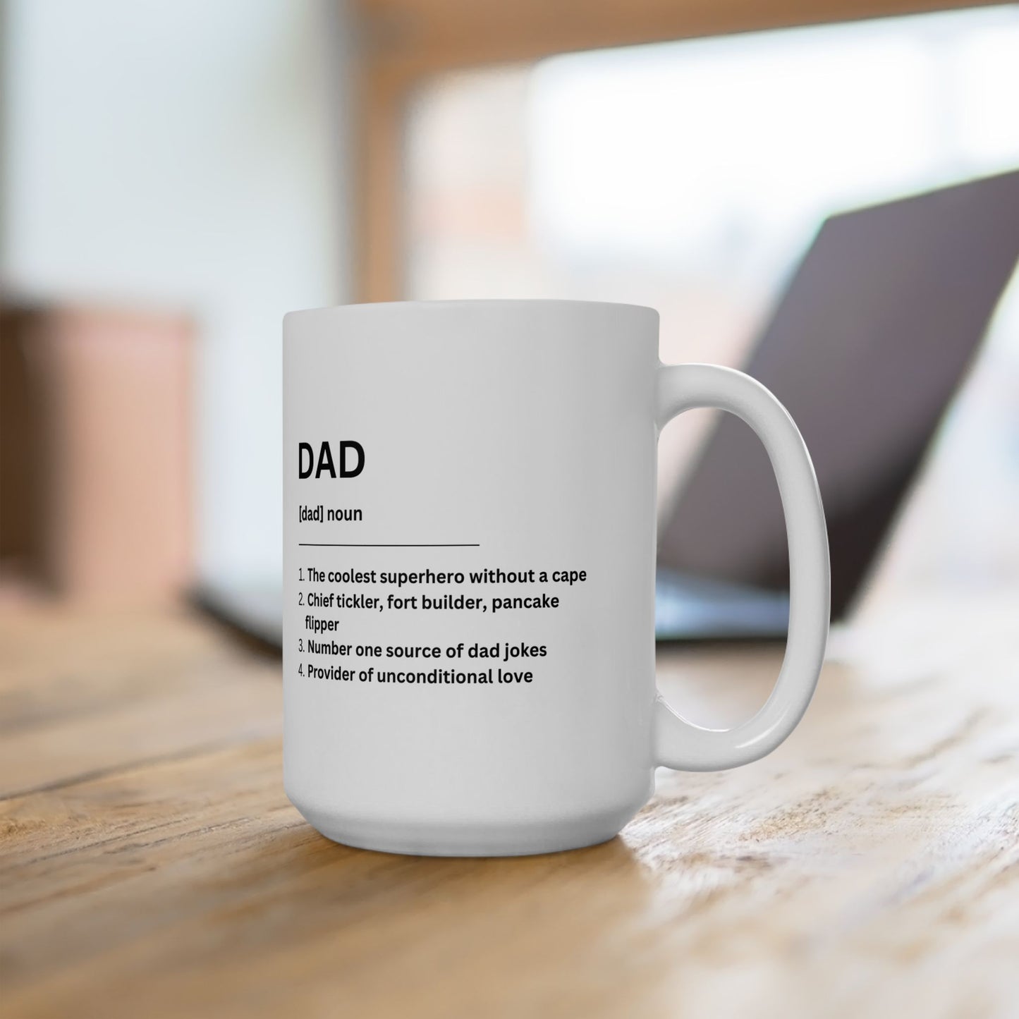 Dad Dictionary Ceramic Coffee Mug – Funny & Heartfelt Father’s Day Gift, 11oz & 15oz