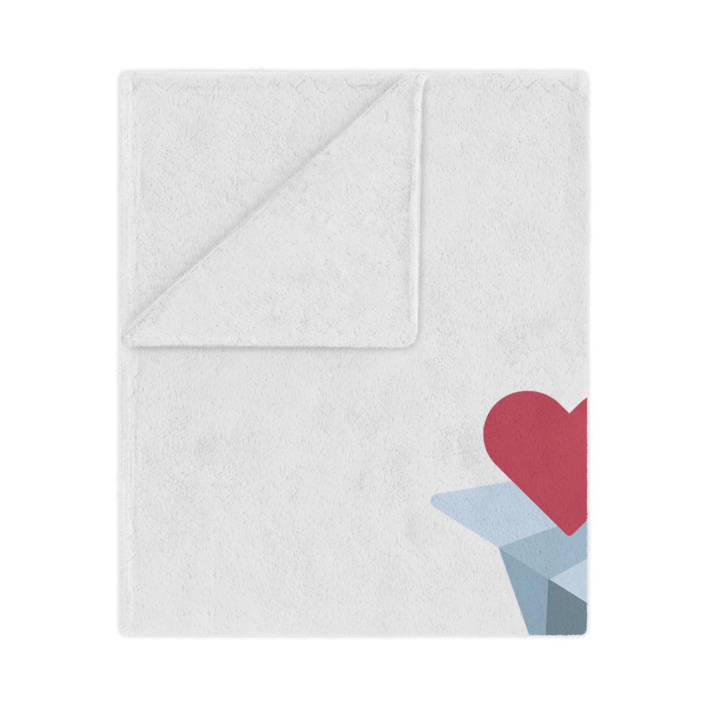 Love with Flying Hearts Printed Minky Blanket for Valentine