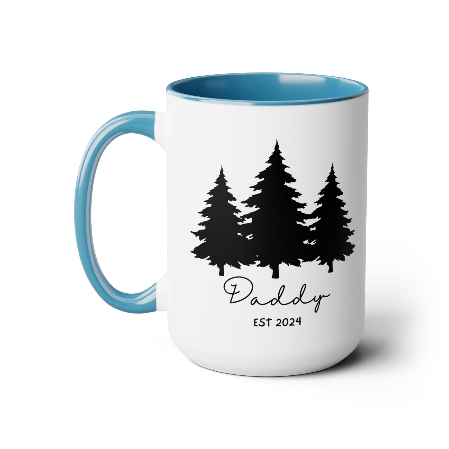 Daddy EST. 2024 Ceramic Coffee Mug – Personalized First-Time Dad Gift, 15oz