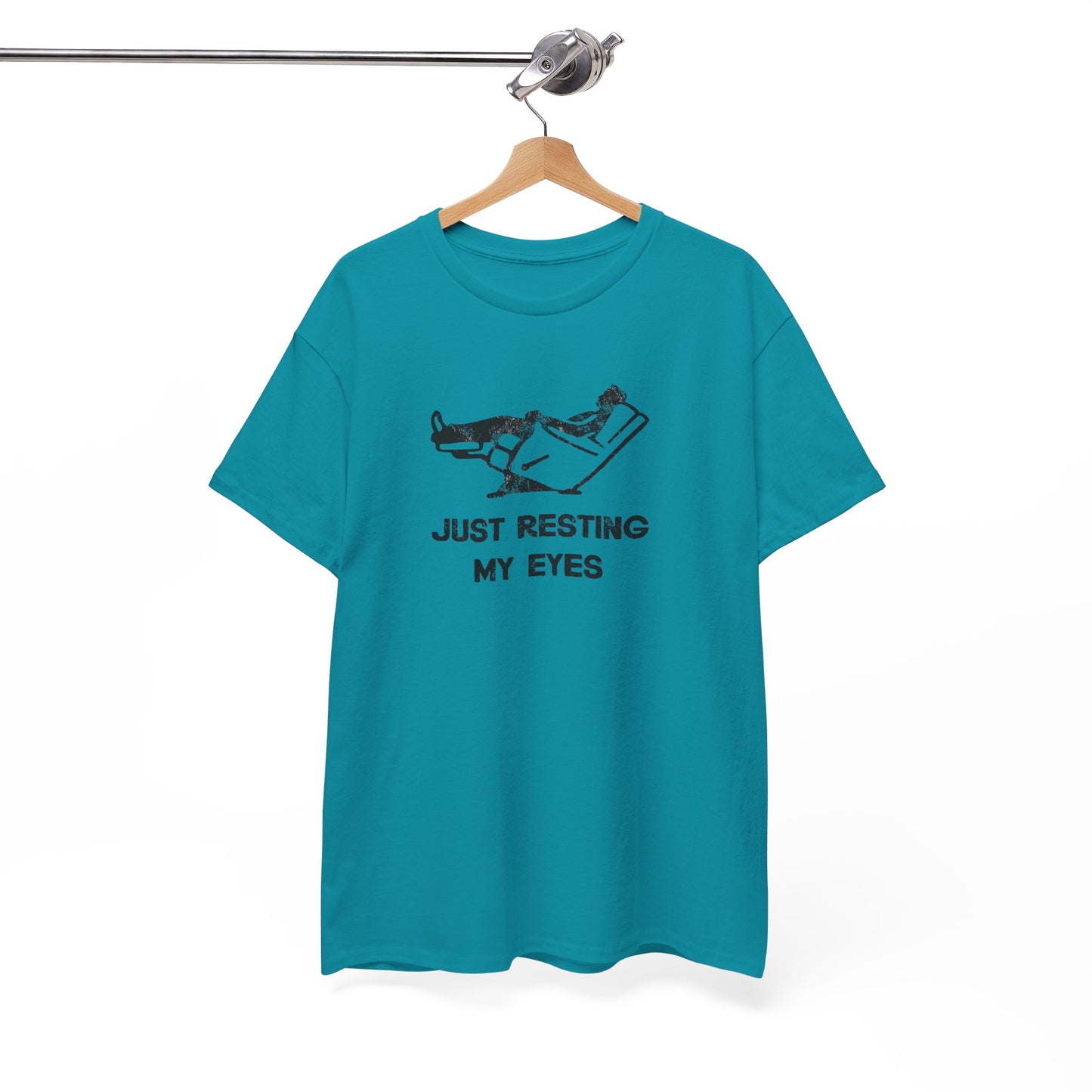 JUST RESTING MY EYES – Funny Dad Nap T-Shirt, Lazy Day Recliner Tee, Perfect Gift for Nappers