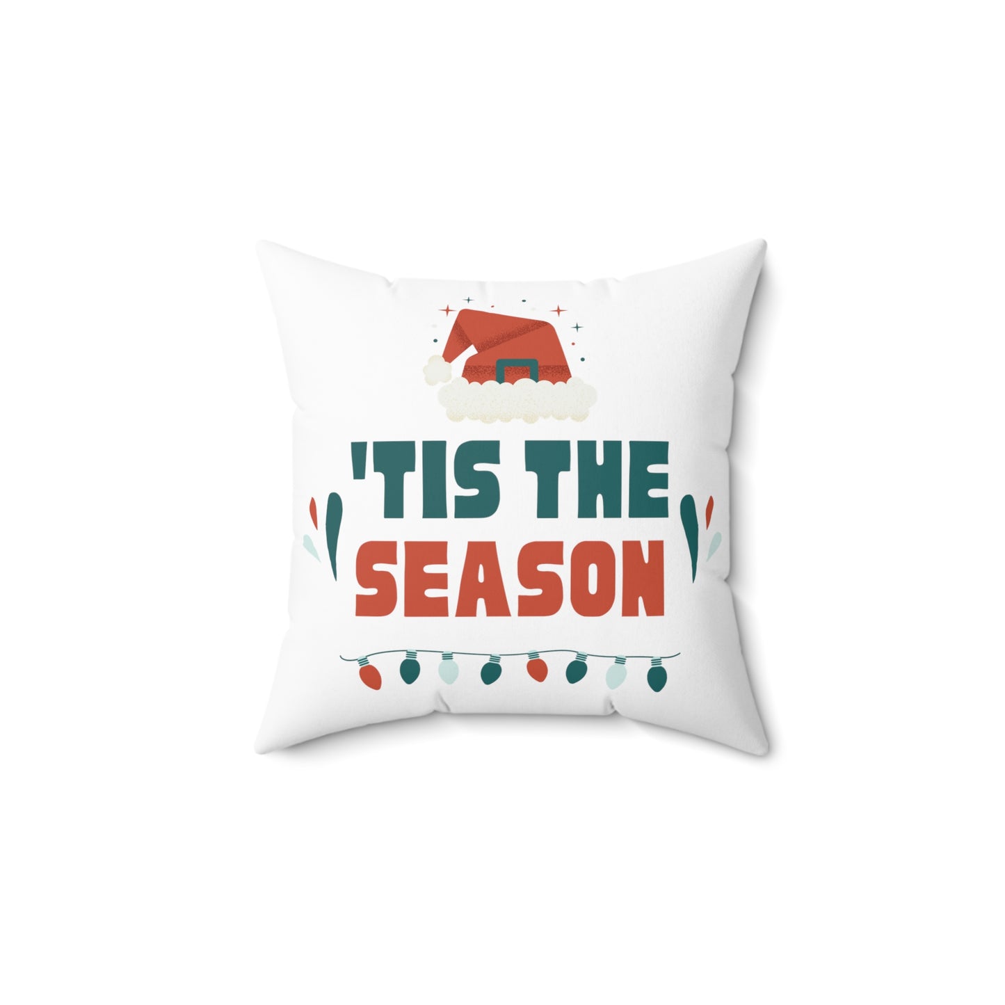 To Be Jolly Printed Spun Polyester Sqaure Pillow Case
