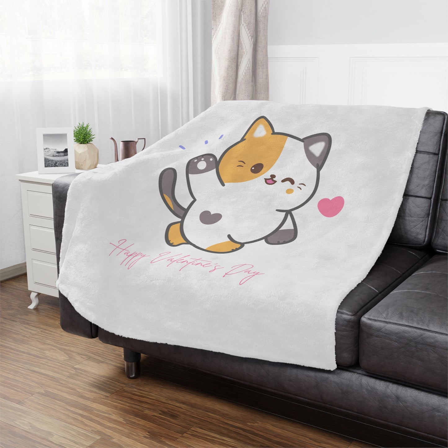Happy Valentine Day Minky Blanket for Valentine