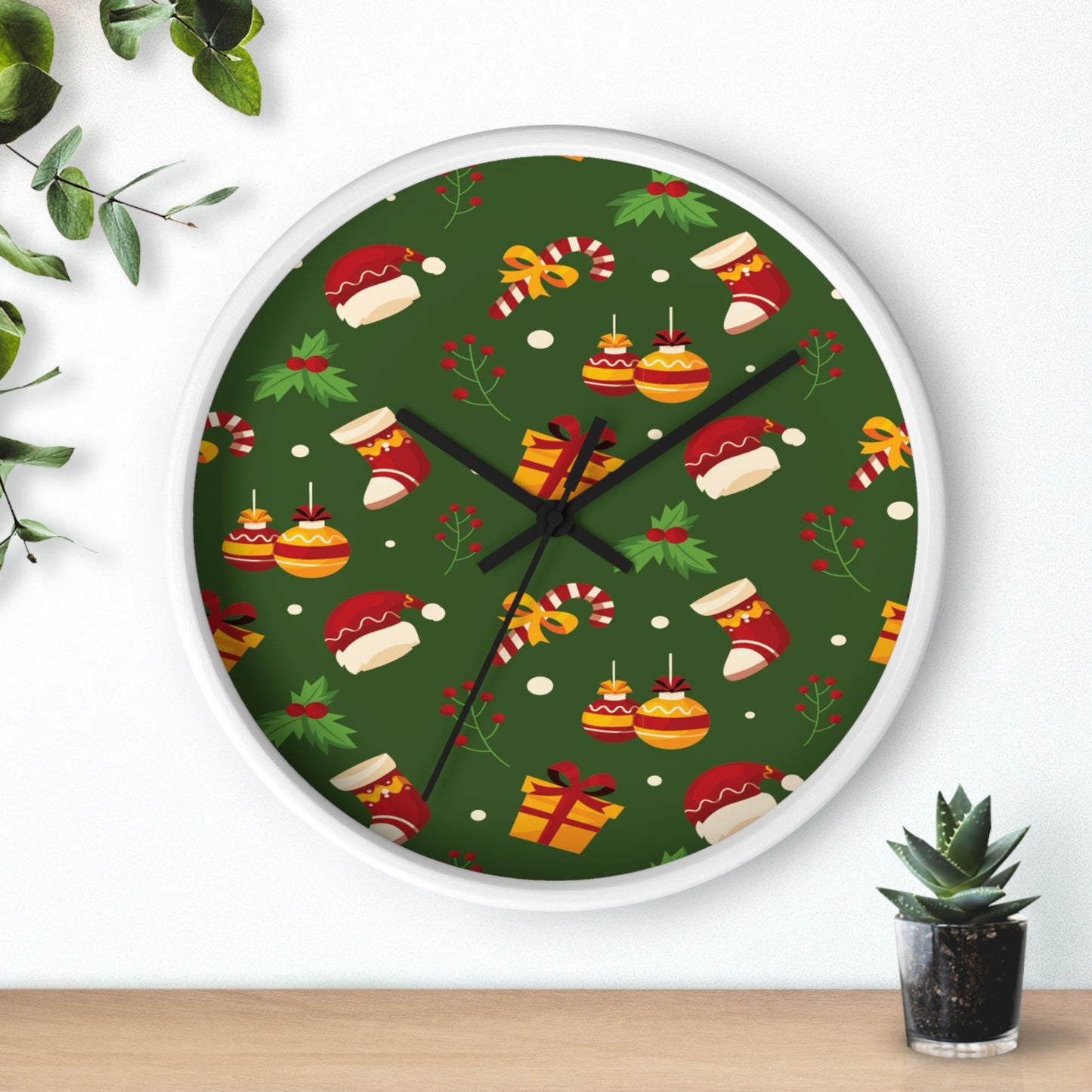 Dark Green Wall Clock