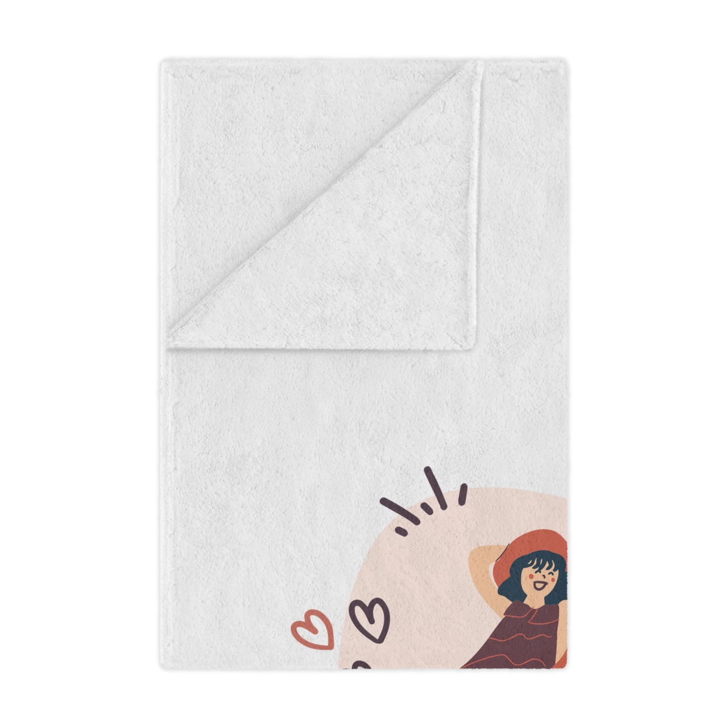 Couple on Cycle Printed Valentine Minky Blanket