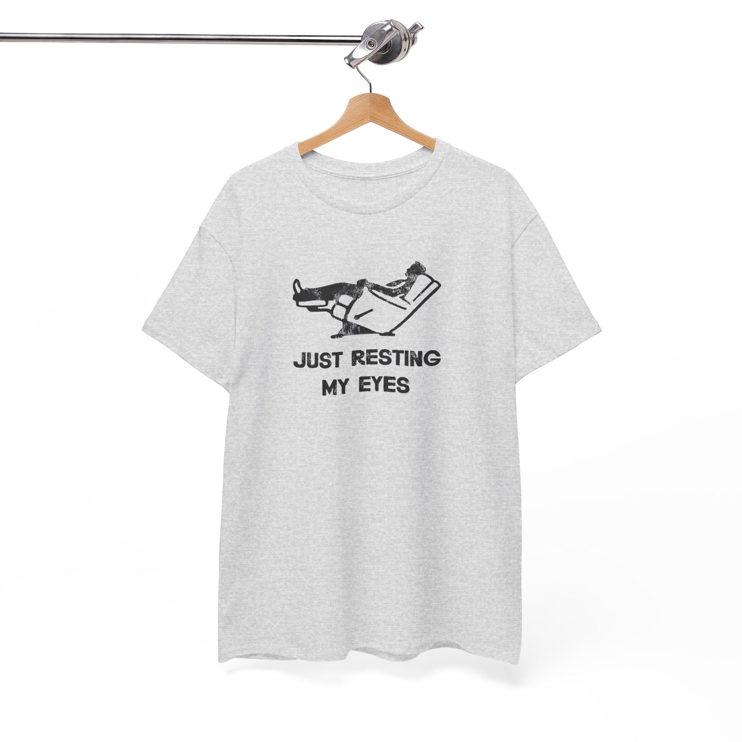 JUST RESTING MY EYES – Funny Dad Nap T-Shirt, Lazy Day Recliner Tee, Perfect Gift for Nappers