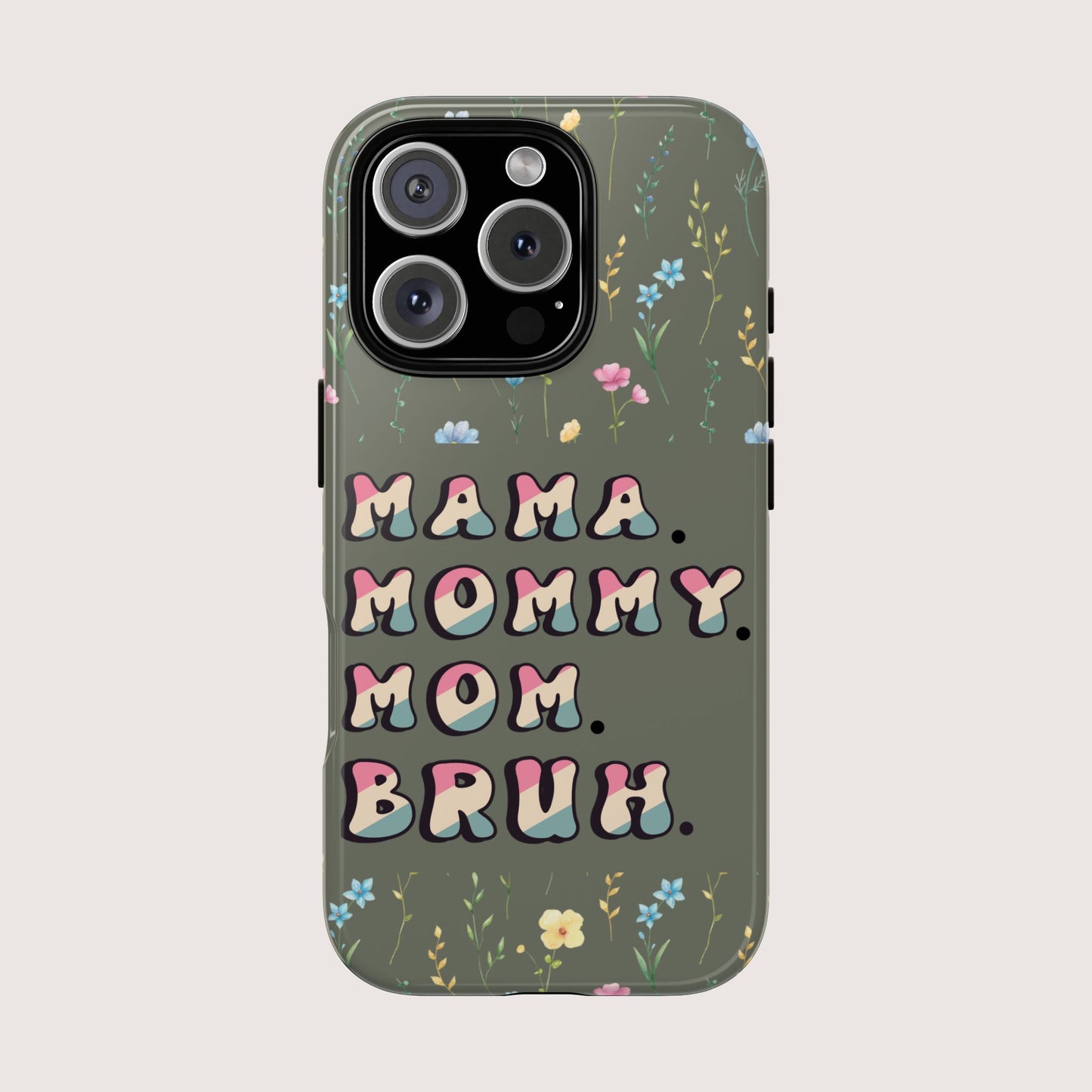 Green Tough iPhone Case for Moms – 'Mama Boss' Phone Cover | Perfect Gift for Mom, Mum, or Blessed Mommy