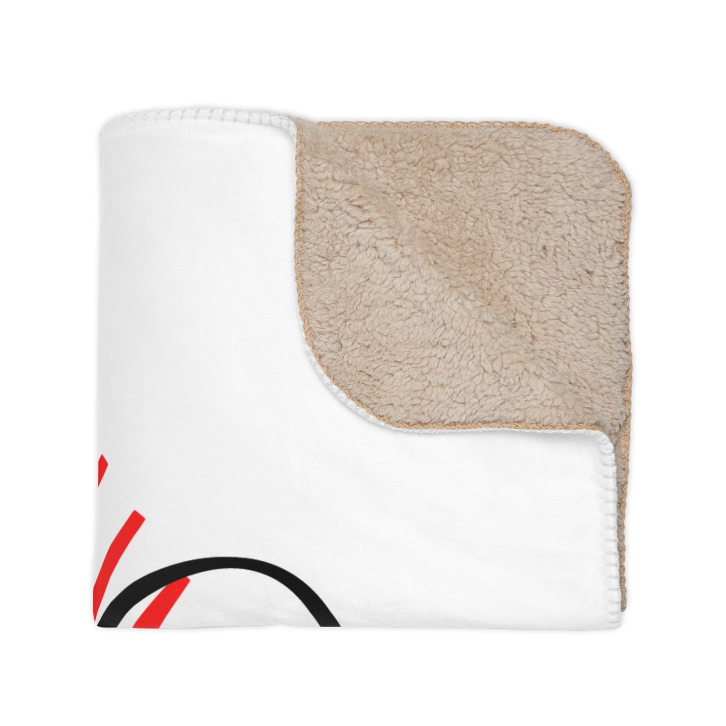 Love inside Heart Printed Tan Sherpa Blanket for Valentine