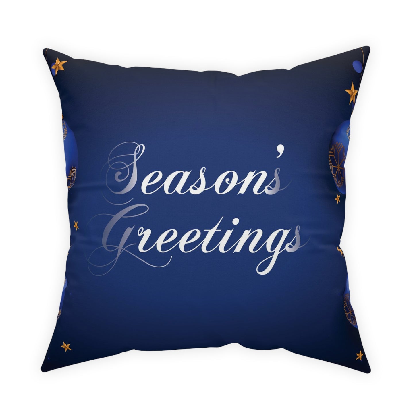 Hoilday Broadcloth Pillow, Dark Blue