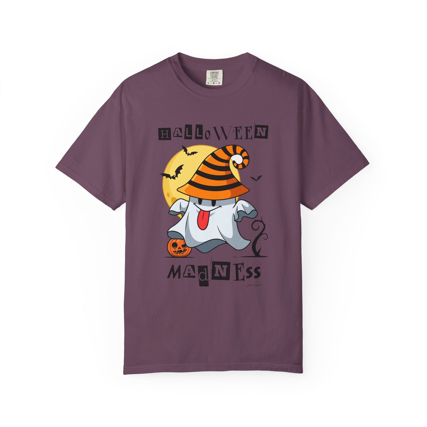 Halloween Madness Tee – Ghostly Grins Under Witchy Skies!