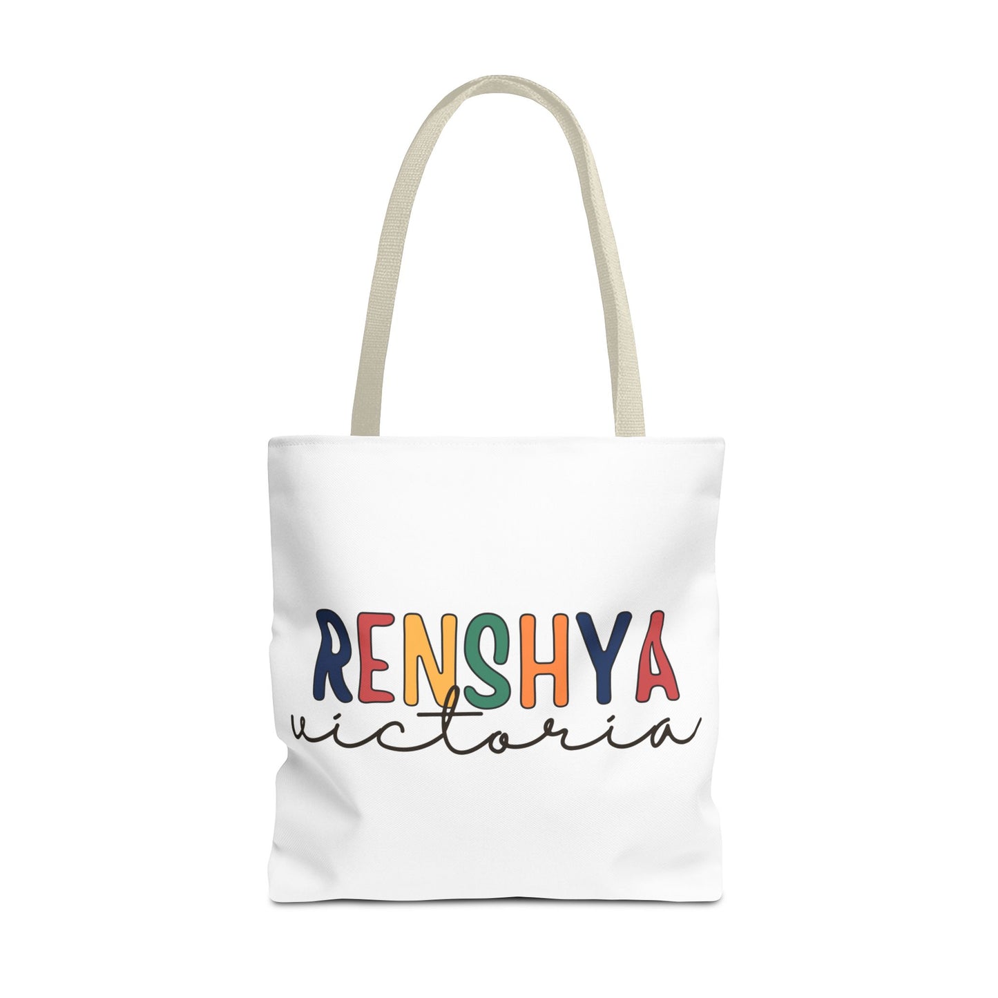 Personalized Name Tote Bag – Colorful Custom Design with Script Font