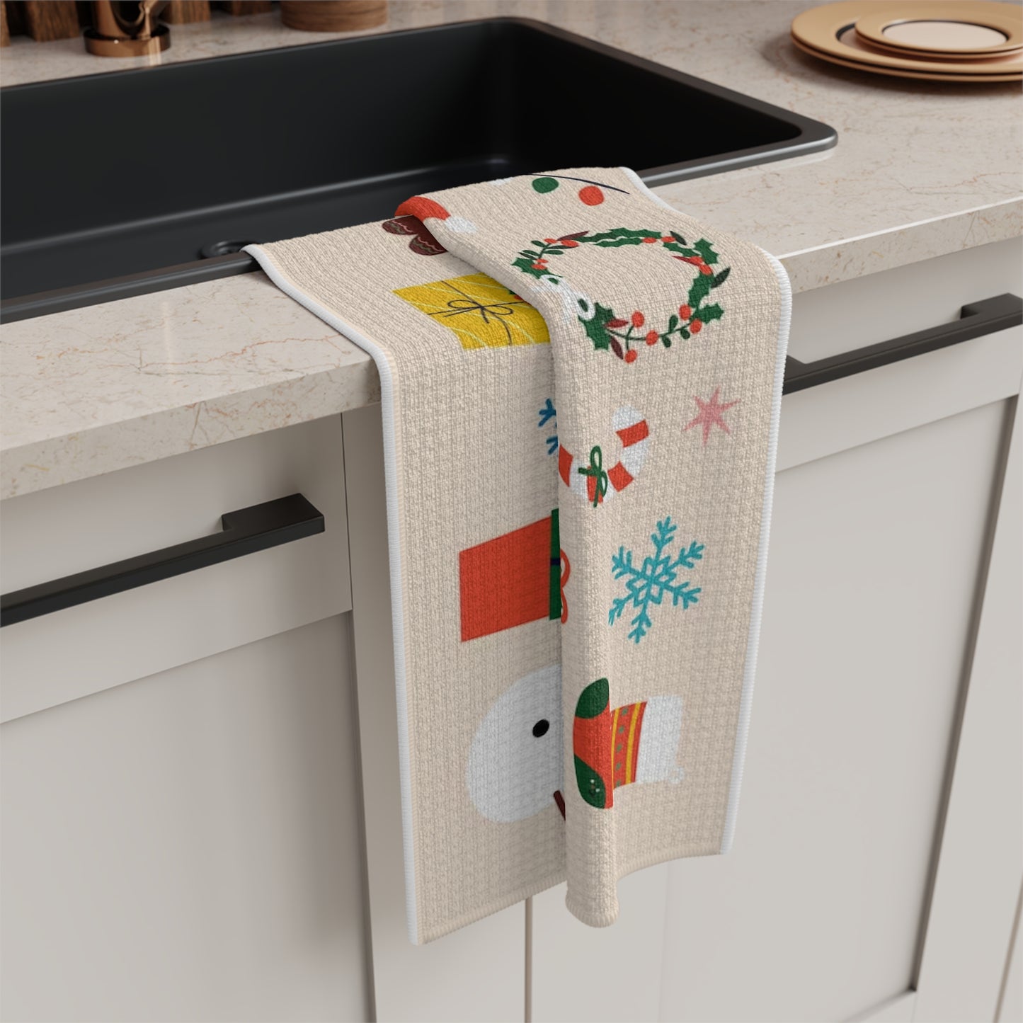 Christmas Soft Micro-Polyester Kitchen Tea Towel