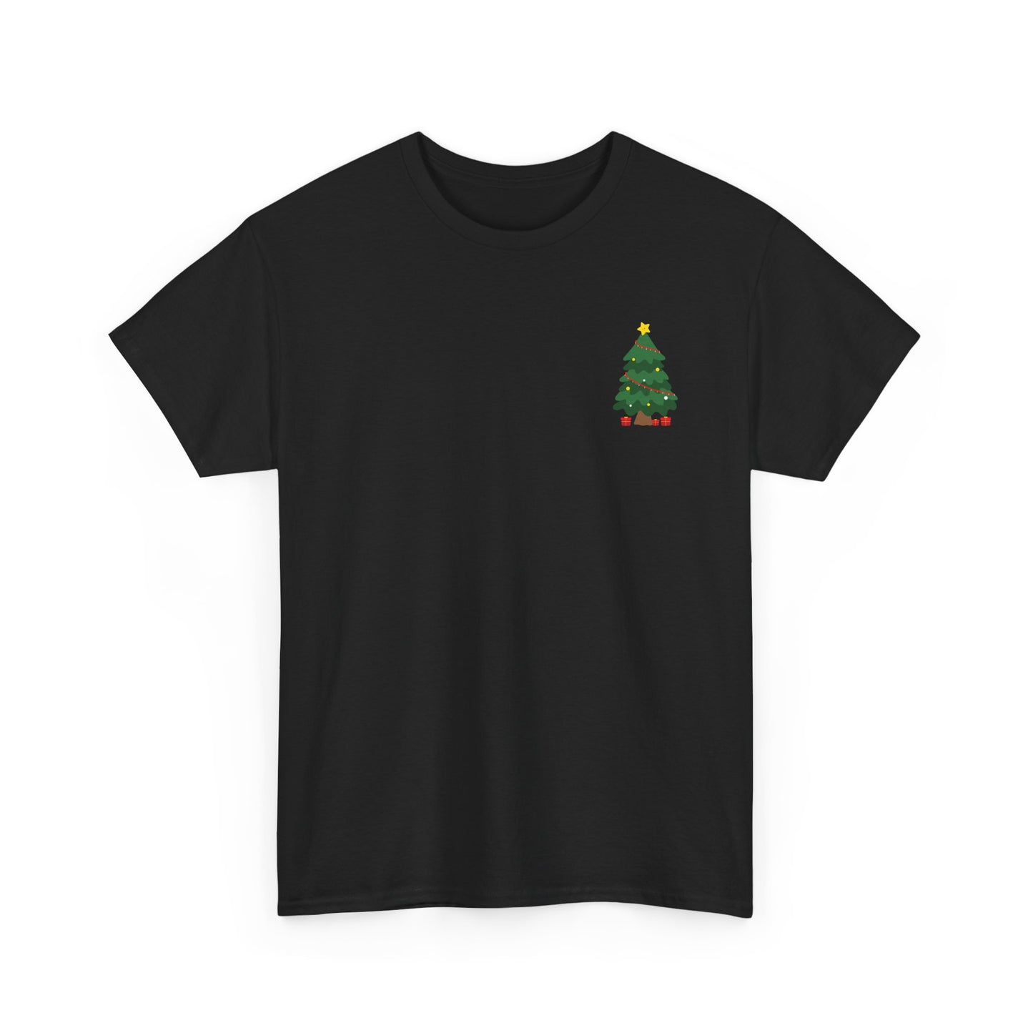 Merry Christmas with Tree Double Side Printed Tshirt for Her and Him, Christmas Tshirt for Her, Christmas Tshirt for Him