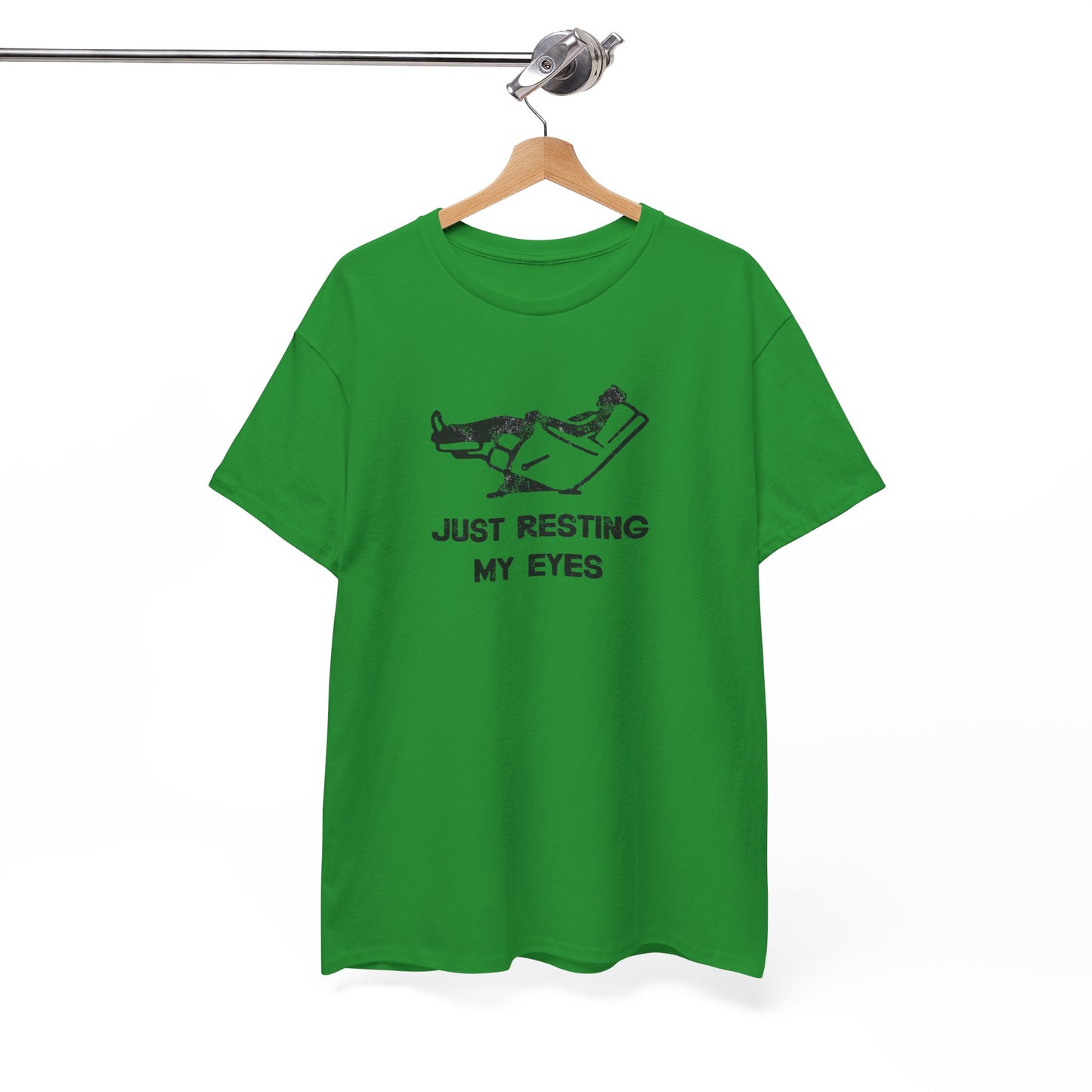 JUST RESTING MY EYES – Funny Dad Nap T-Shirt, Lazy Day Recliner Tee, Perfect Gift for Nappers