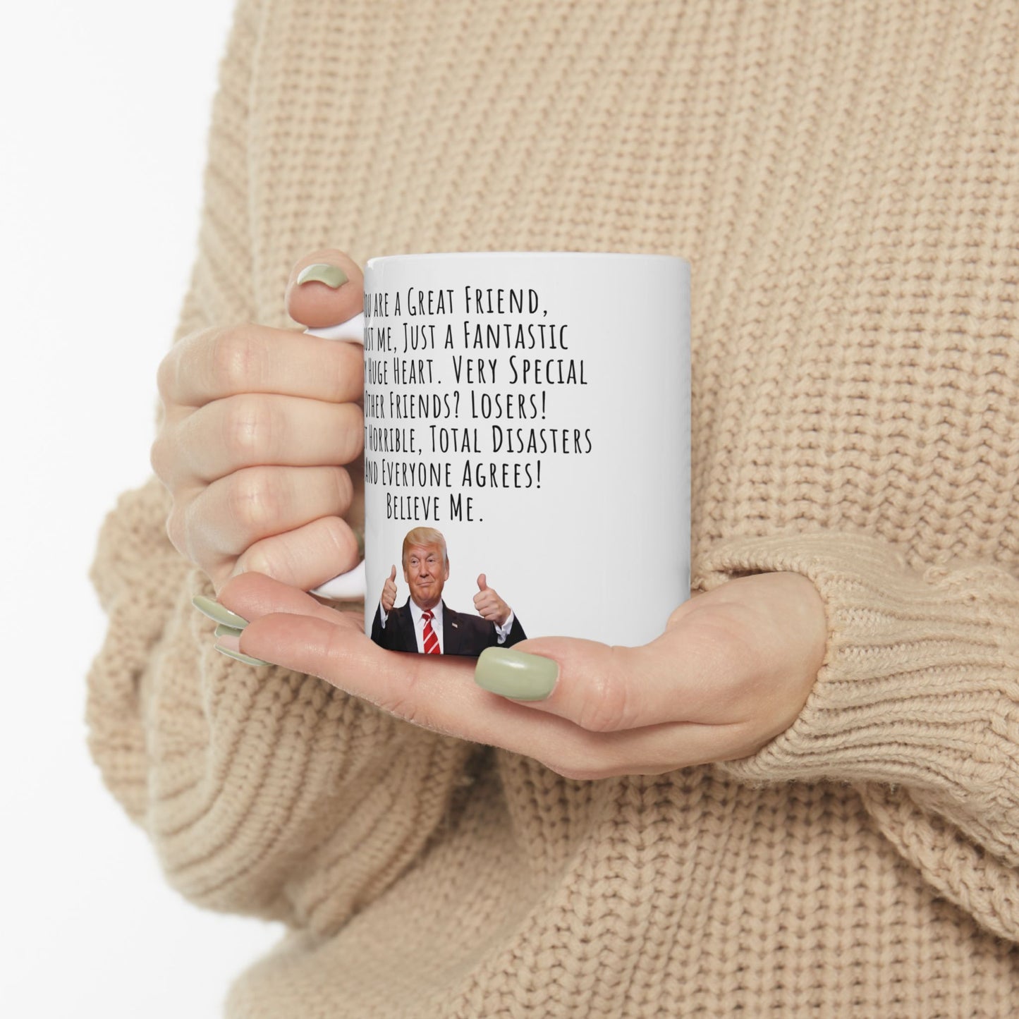 Funny Trump Speech Mug for Friend, Birthday Gift for Friend