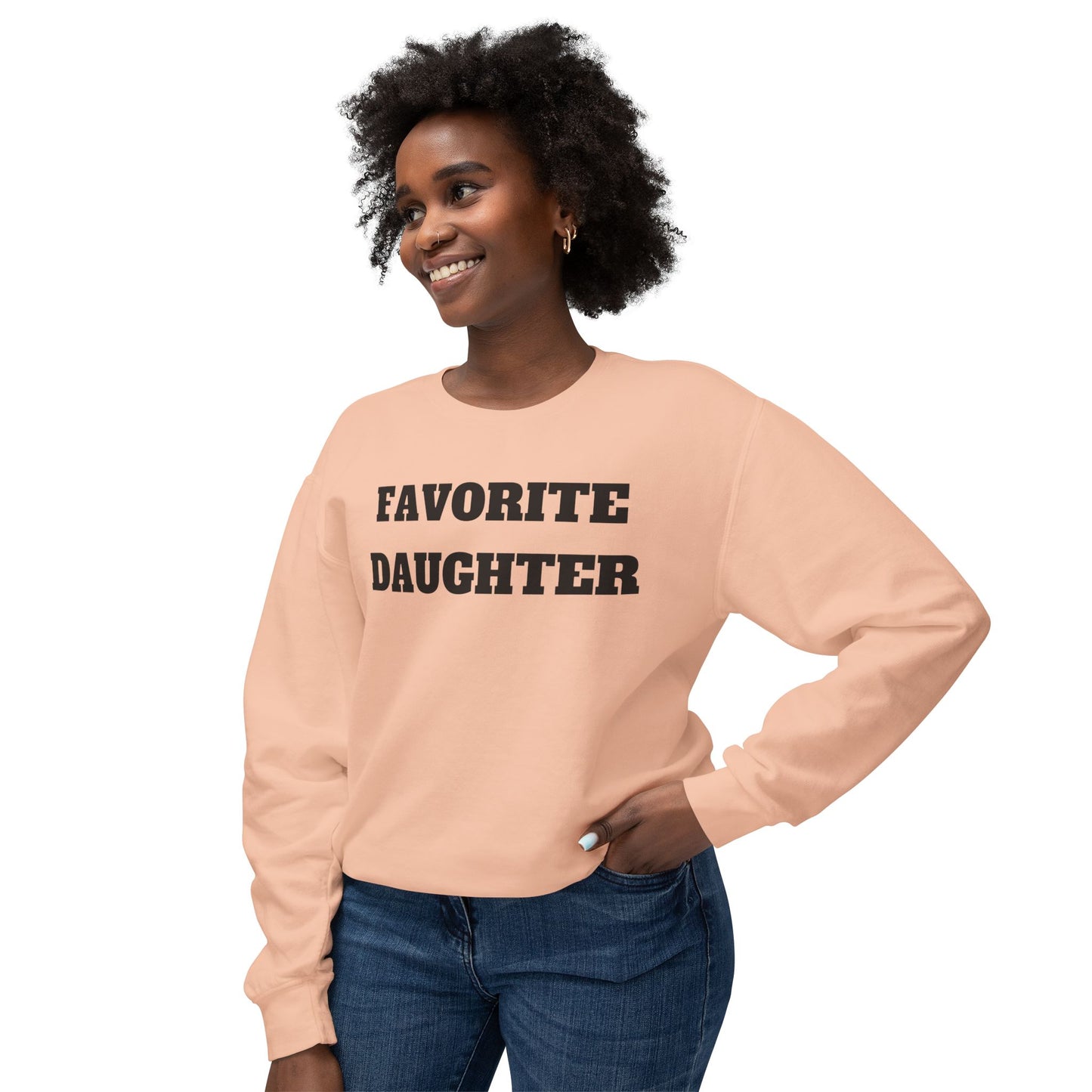 Favorite Daughter Text Graphic Crewneck Sweatshirt for Women