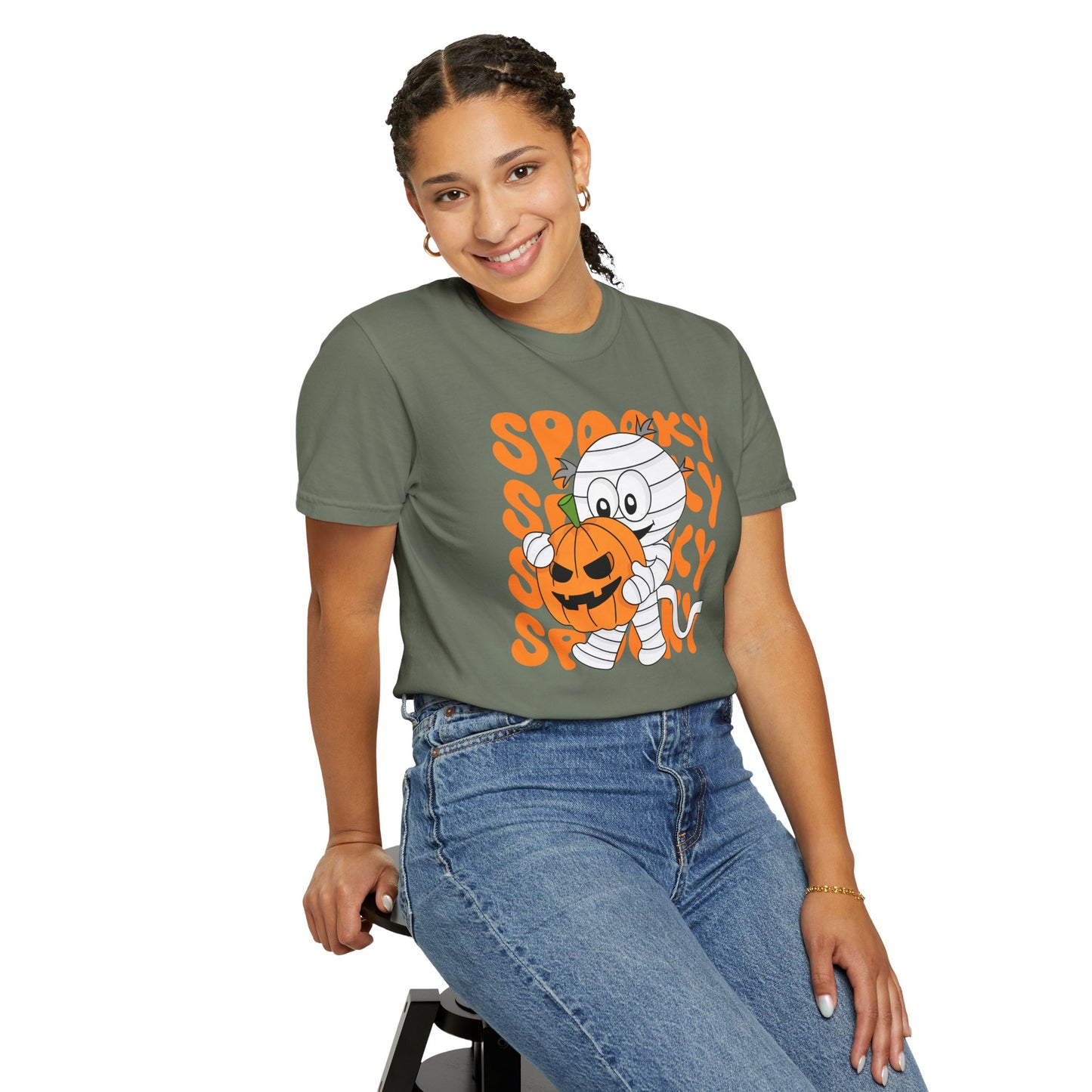 Wrapped & Ready Tee – Mummy Mischief with Pumpkin POP