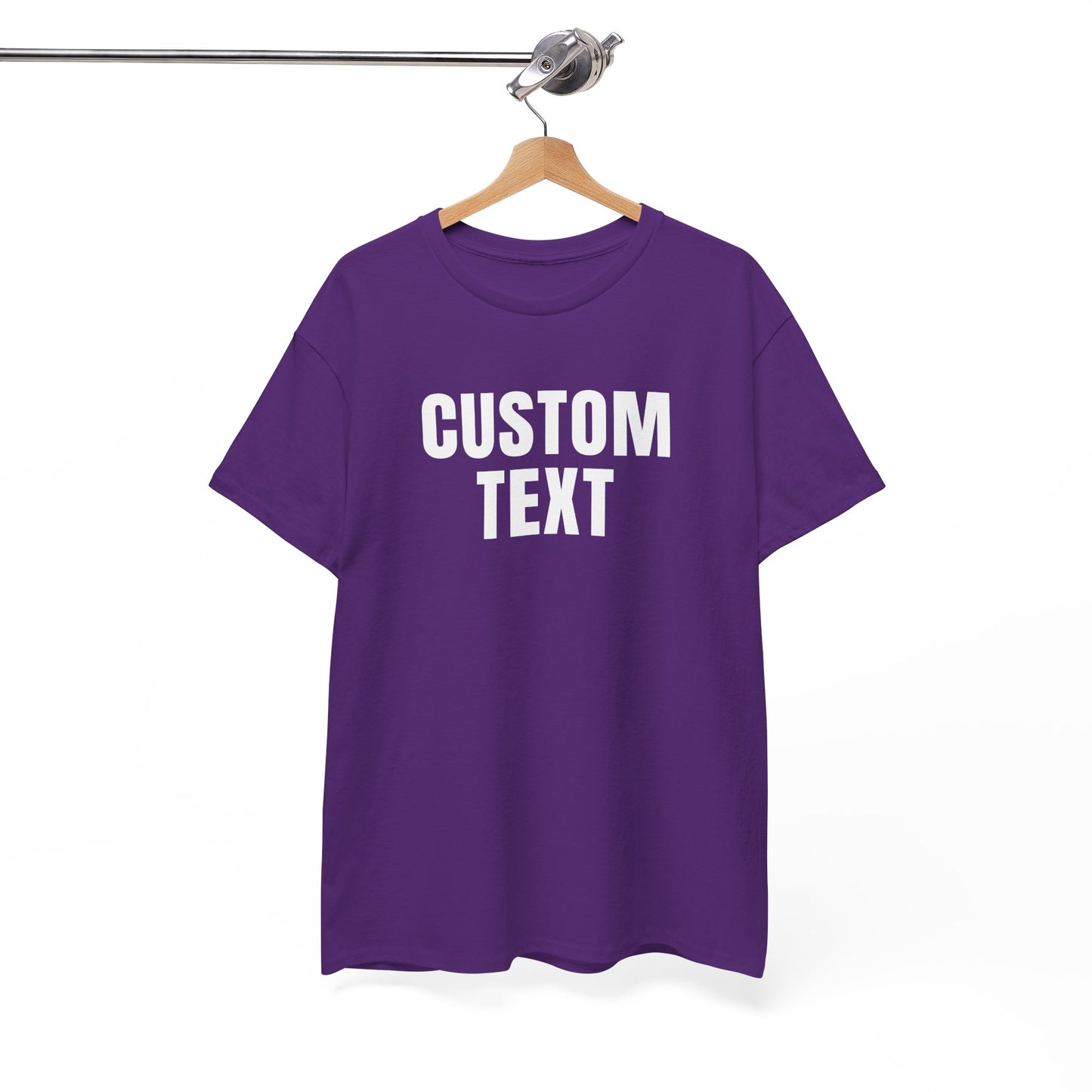 Custom Text T-Shirt – Personalized White Lettering Tee for Men & Women