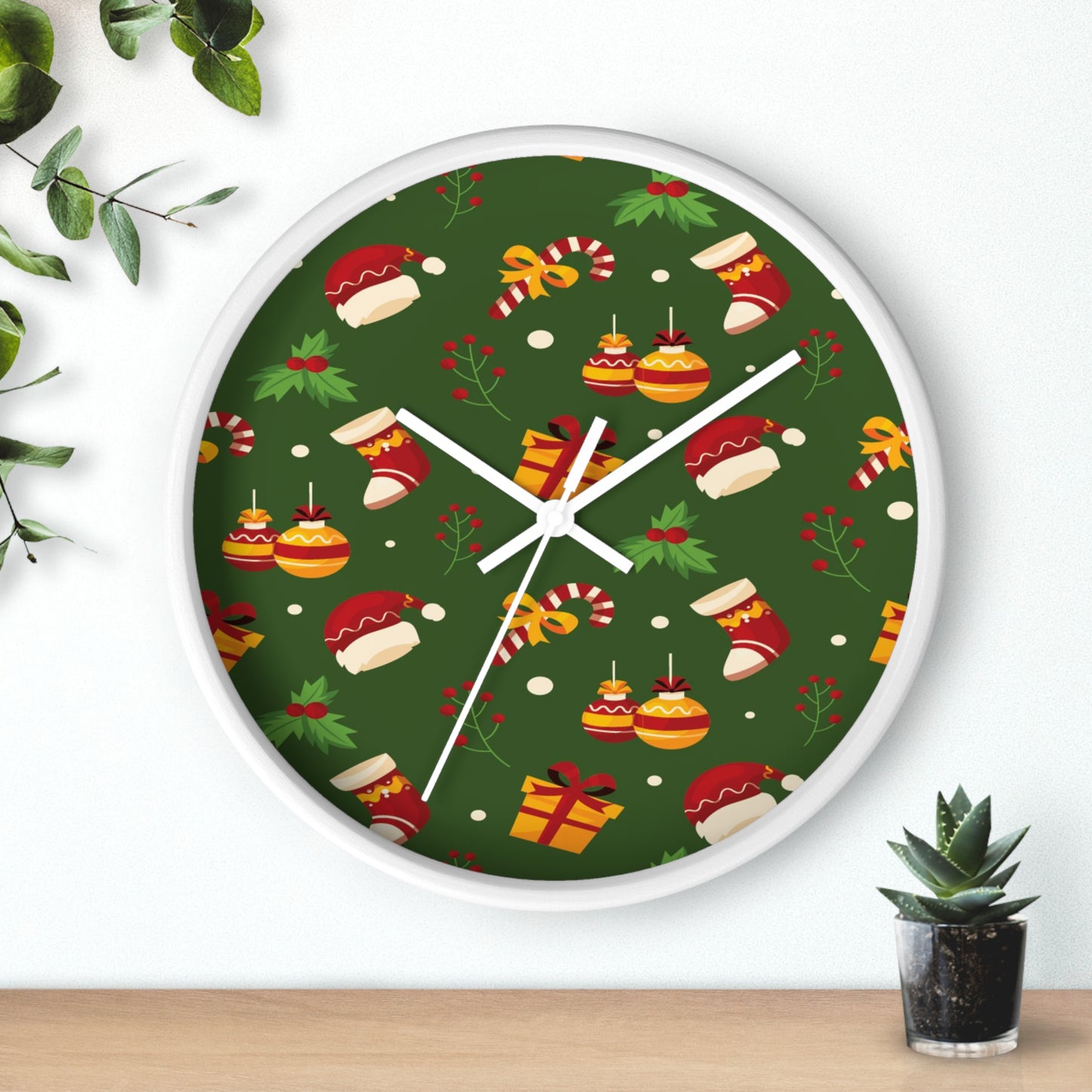 Dark Green Wall Clock