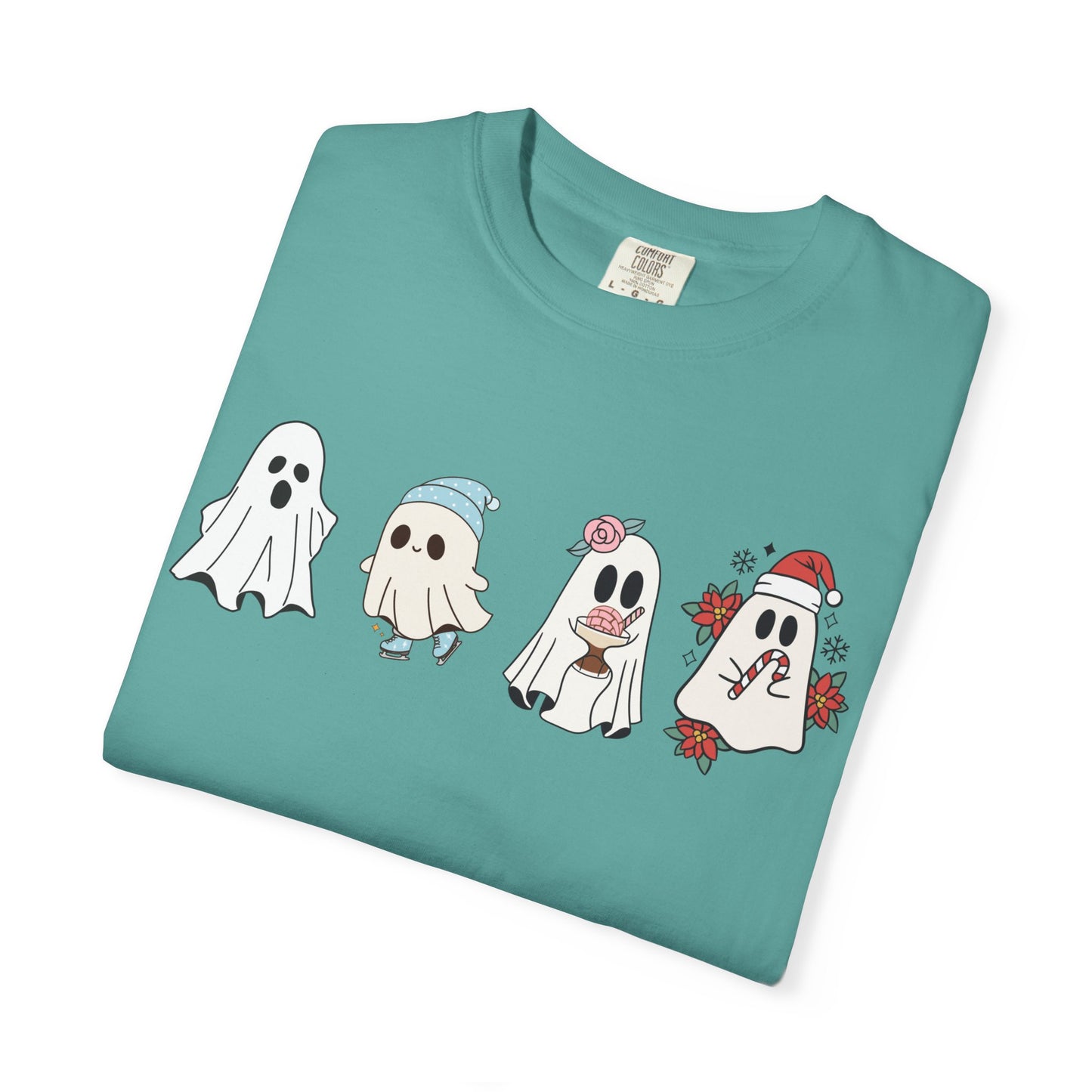 Halloween Ghost Comfort Colors Shirt, Spooky Season Tee, Halloween Cute Women Outfit, Halloween Gift, Halloween Ghost Tshirt