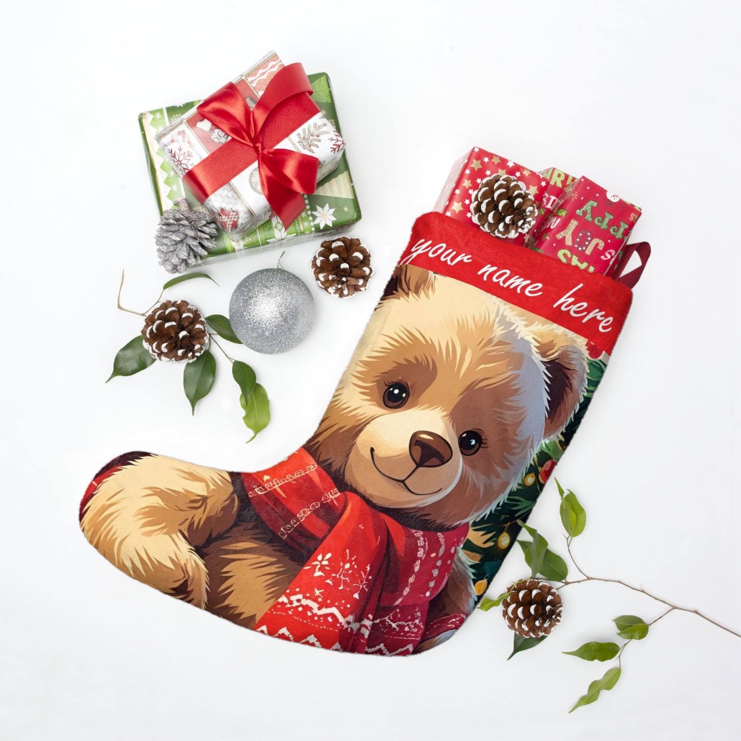 Custom Christmas Stocking ā Add a Name for Festive Fun