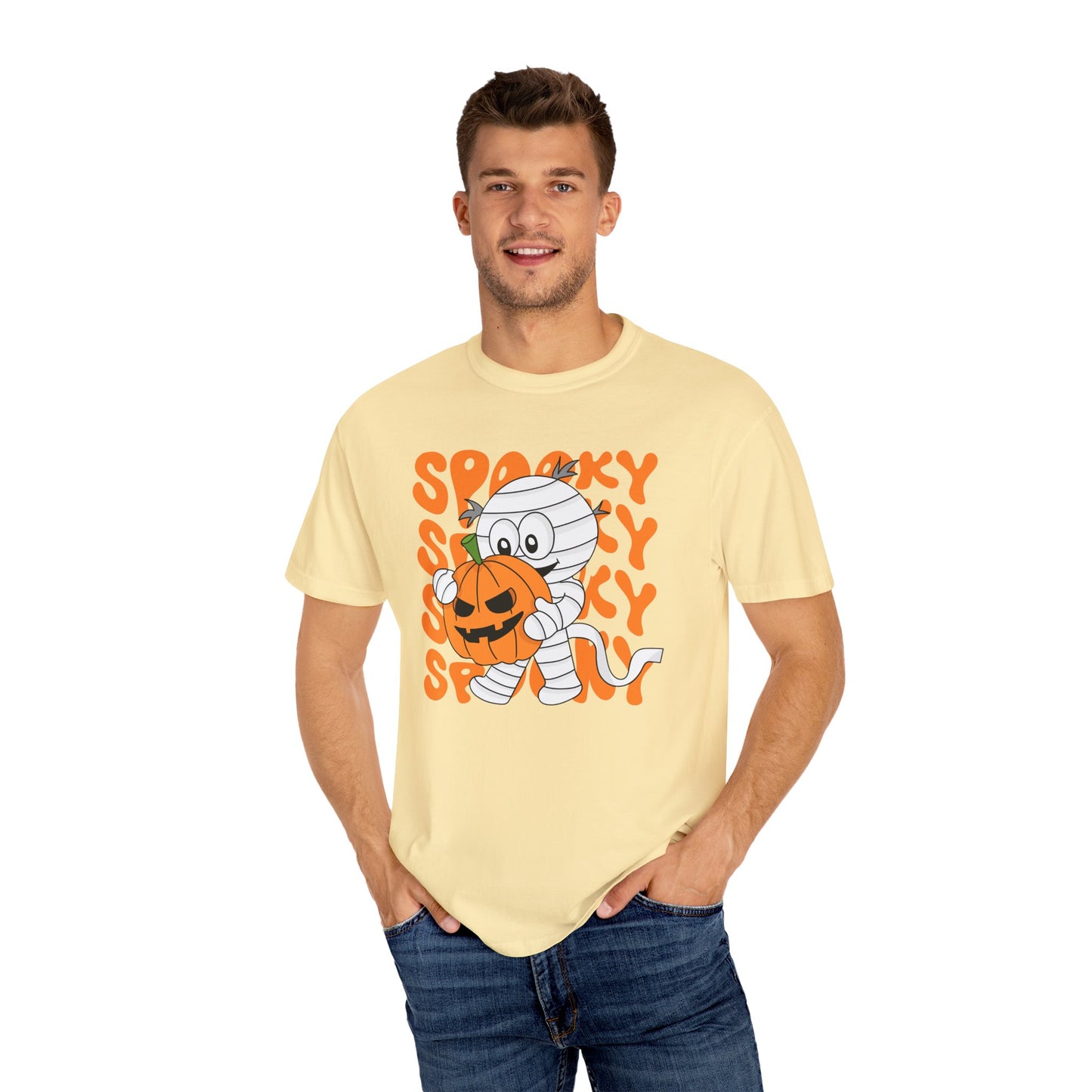 Wrapped & Ready Tee – Mummy Mischief with Pumpkin POP