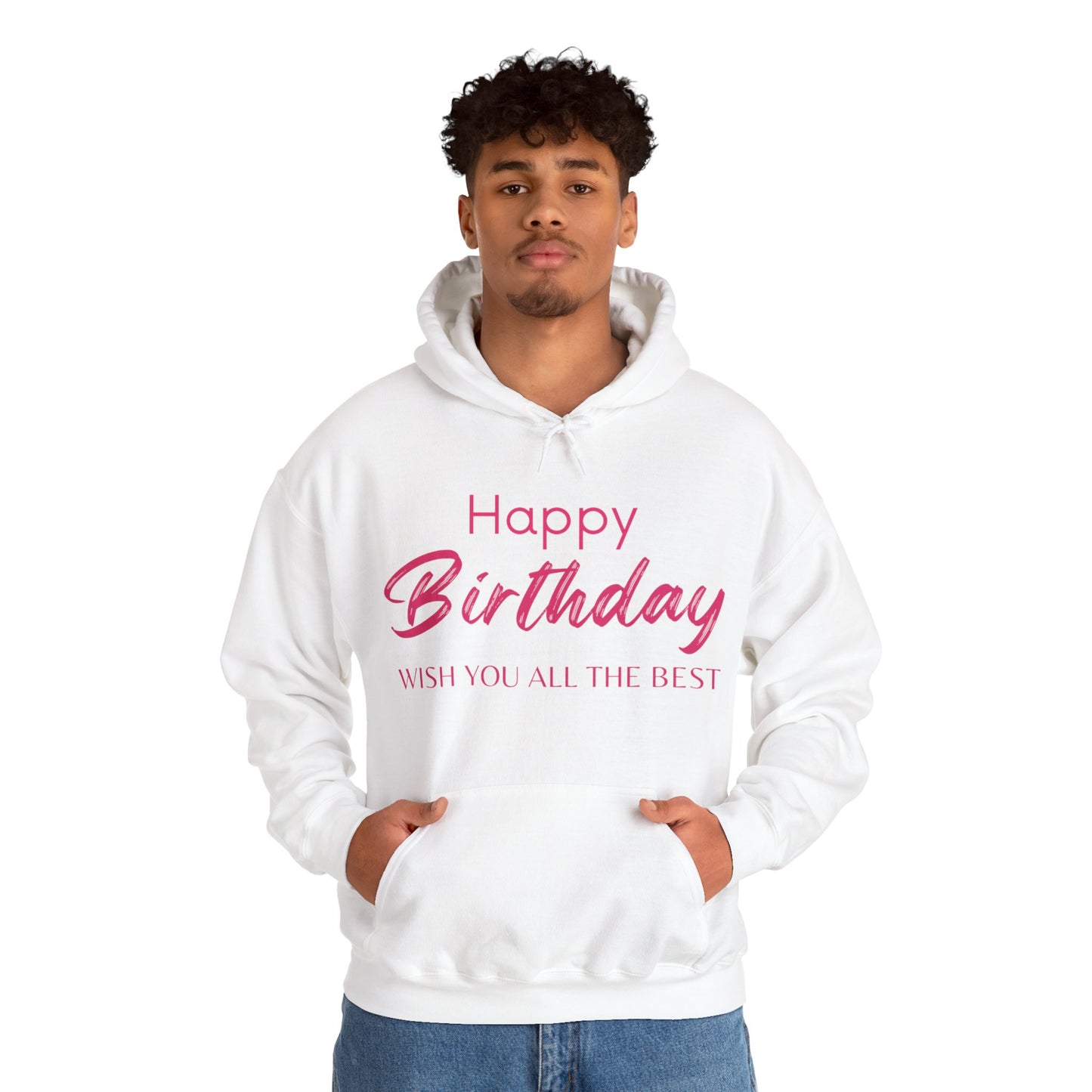 Happy Birthday Printed Unisex Heavy Blend™ Hooded Sweatshirt