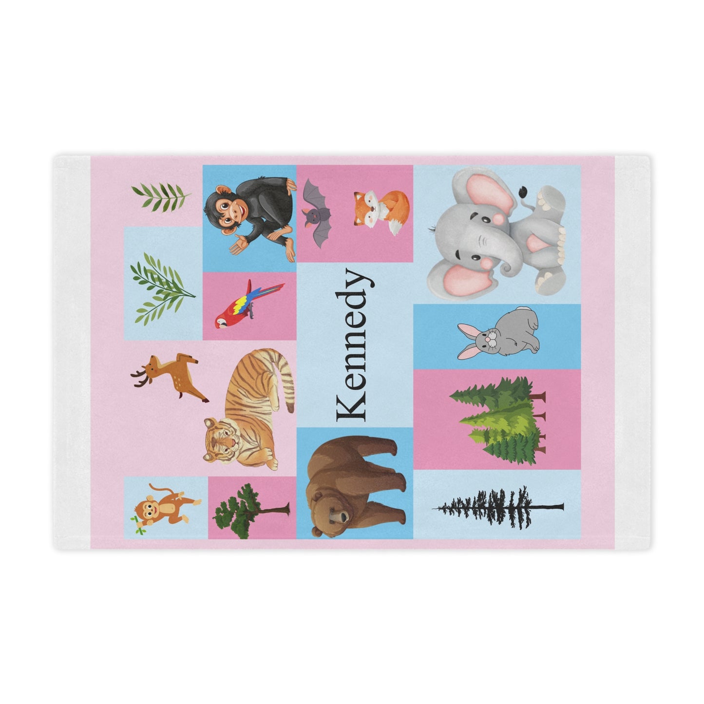 Personalized Minky Blanket – Soft Custom Throw with Name for Babies & Animal Lovers | Cozy Keepsake & Baby Shower Gift