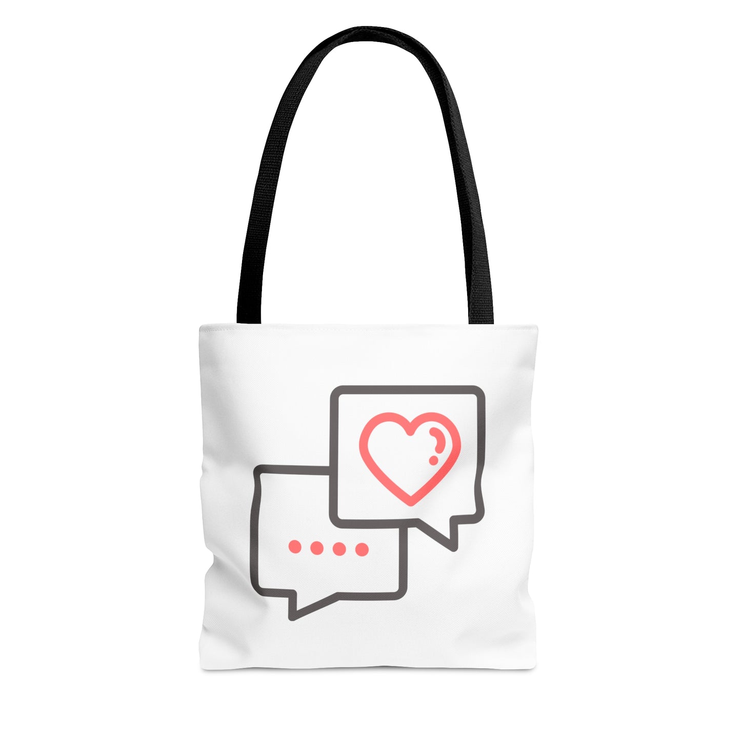 Messege from Heart Printed Tote Bag, Valentine's Tote Bag