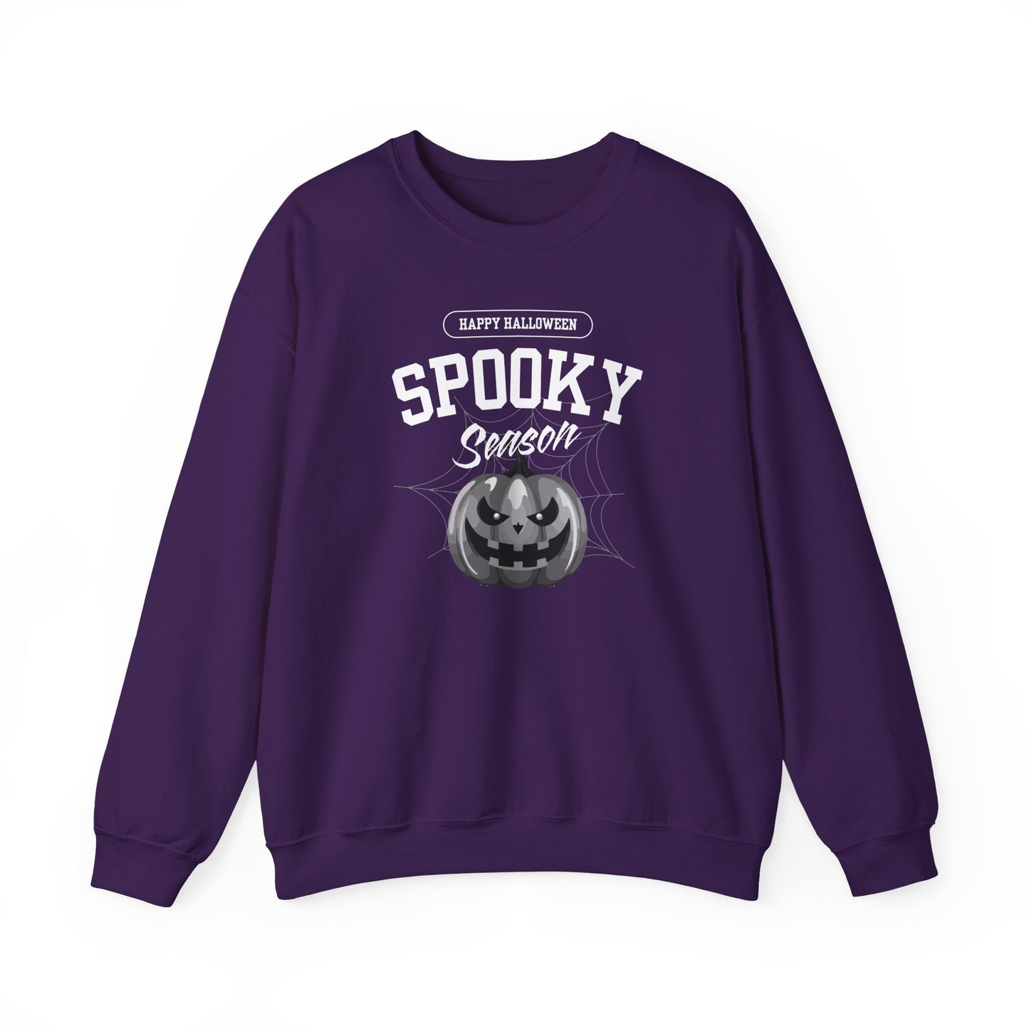 Spooky Season Halloween Sweatshirt – Creepy Cute Pumpkin Graphic Pullover for Fall