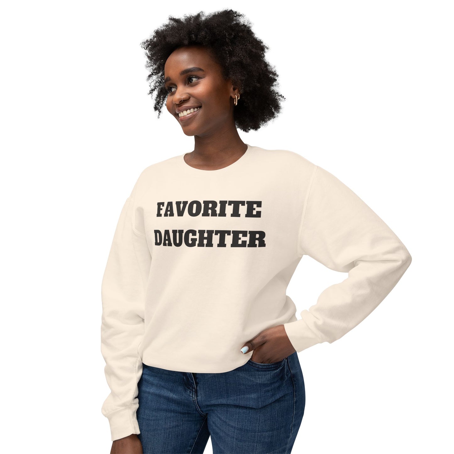 Favorite Daughter Text Graphic Crewneck Sweatshirt for Women