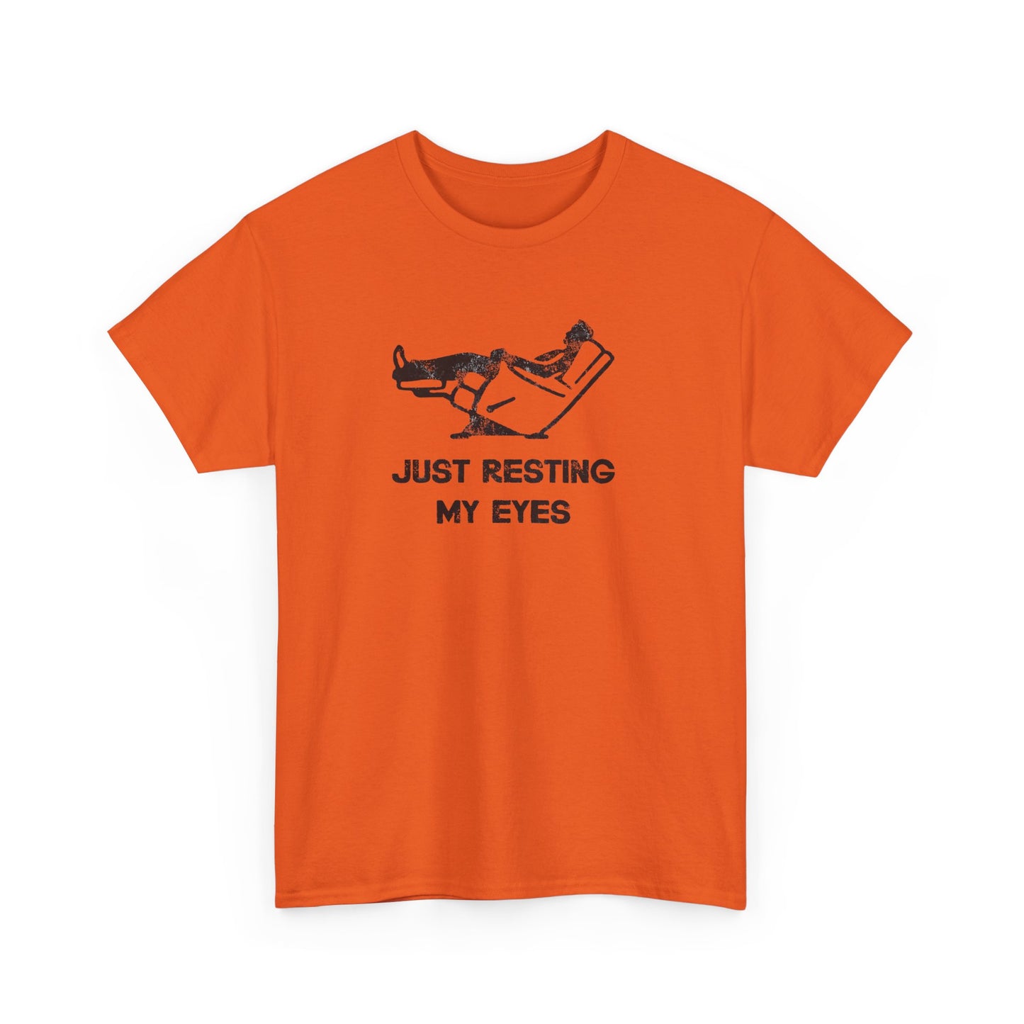 JUST RESTING MY EYES – Funny Dad Nap T-Shirt, Lazy Day Recliner Tee, Perfect Gift for Nappers