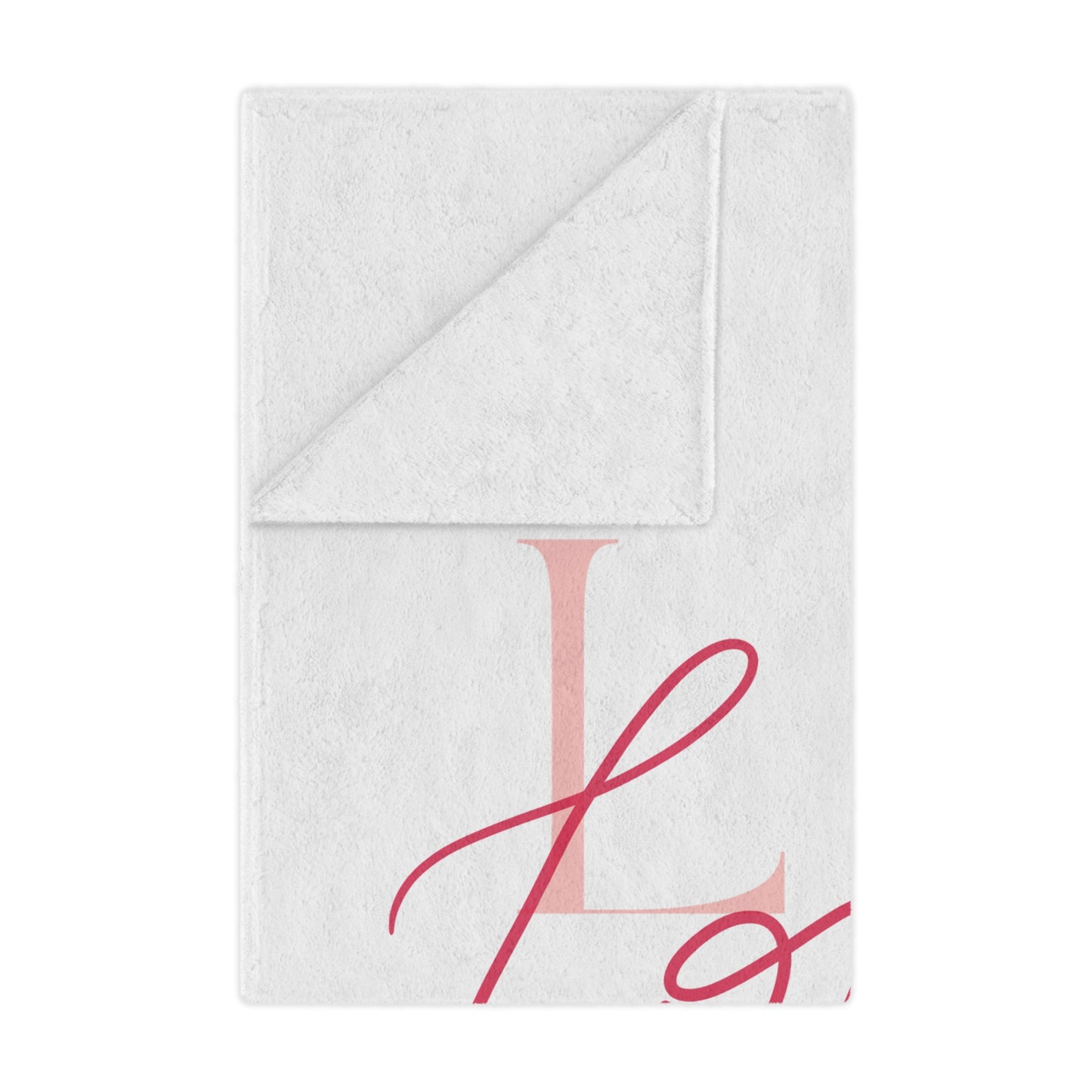 I Love Printed Valenitne Minky Blanket, White & Red