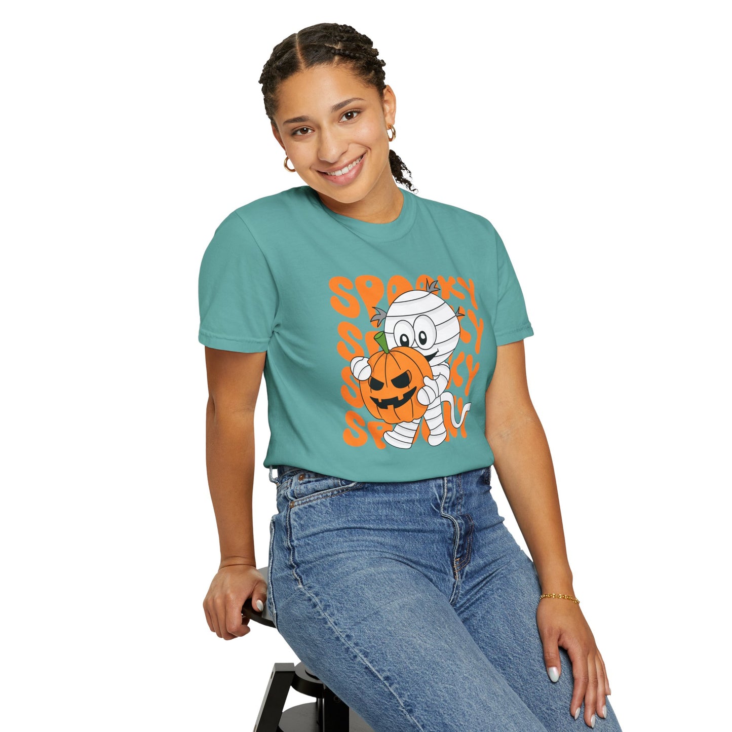 Wrapped & Ready Tee – Mummy Mischief with Pumpkin POP
