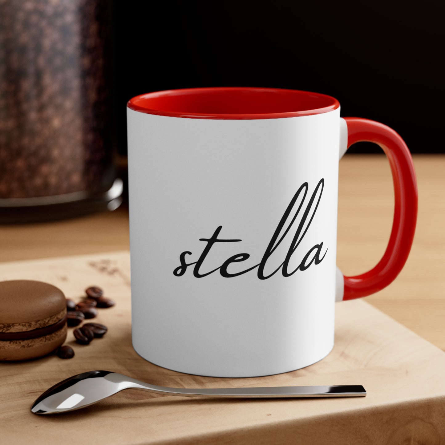 Stella Printed Custom Name Accent Coffee Mug, 11oz, Gift for Her