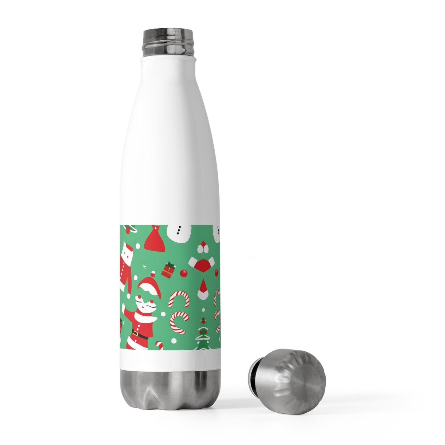 Christmas 20oz Insulated Stainless Steel Water Bottle – Double Wall Hot & Cold Travel Flask