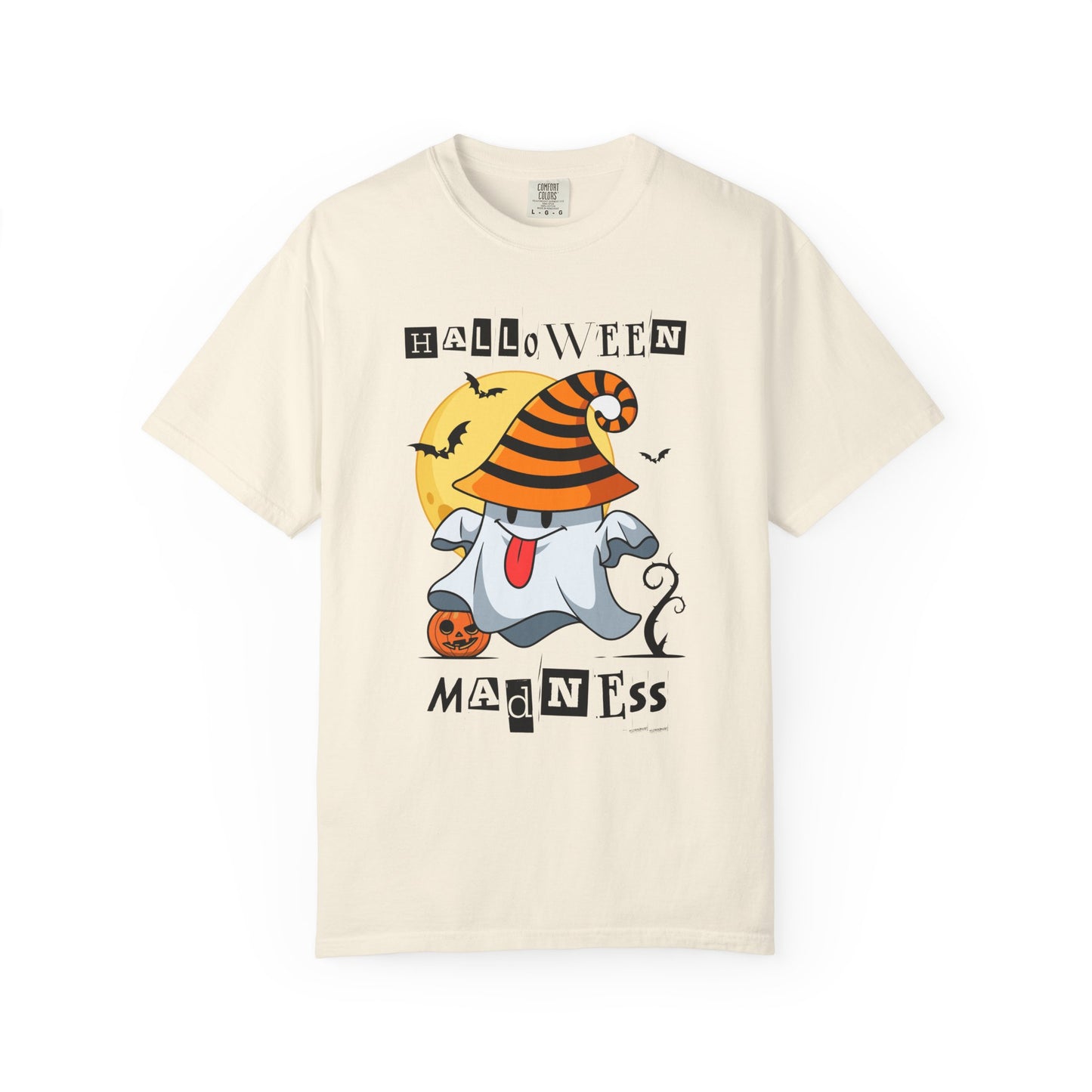 Halloween Madness Tee – Ghostly Grins Under Witchy Skies!