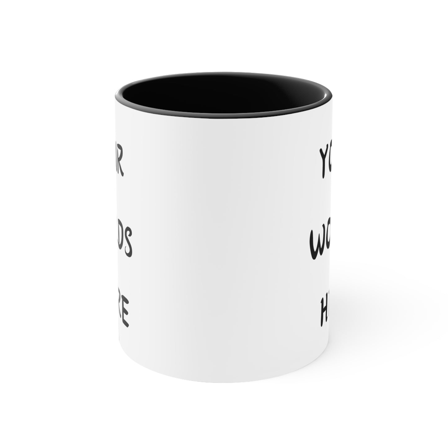 Your Words Here Customise Accent Coffee Mug, 11oz, Multi Color
