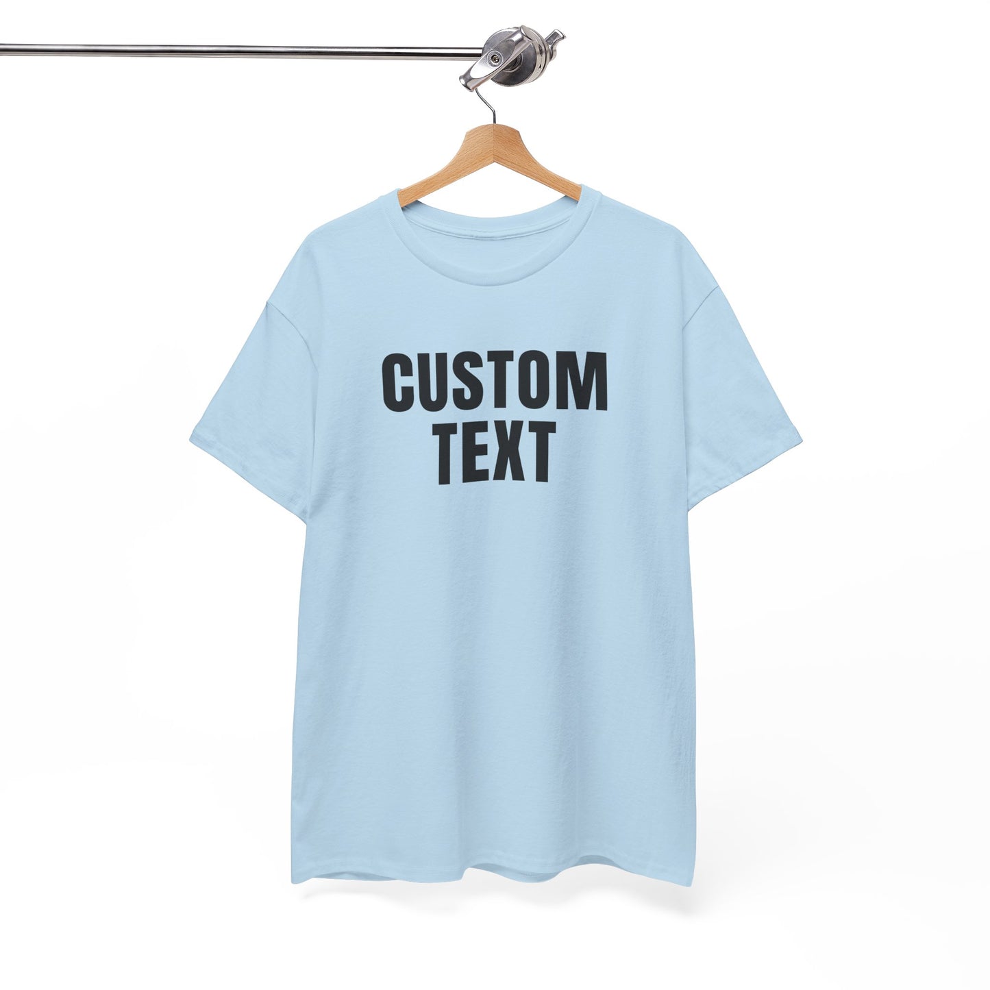Custom Text T-Shirt – Personalized White Lettering Tee for Men & Women