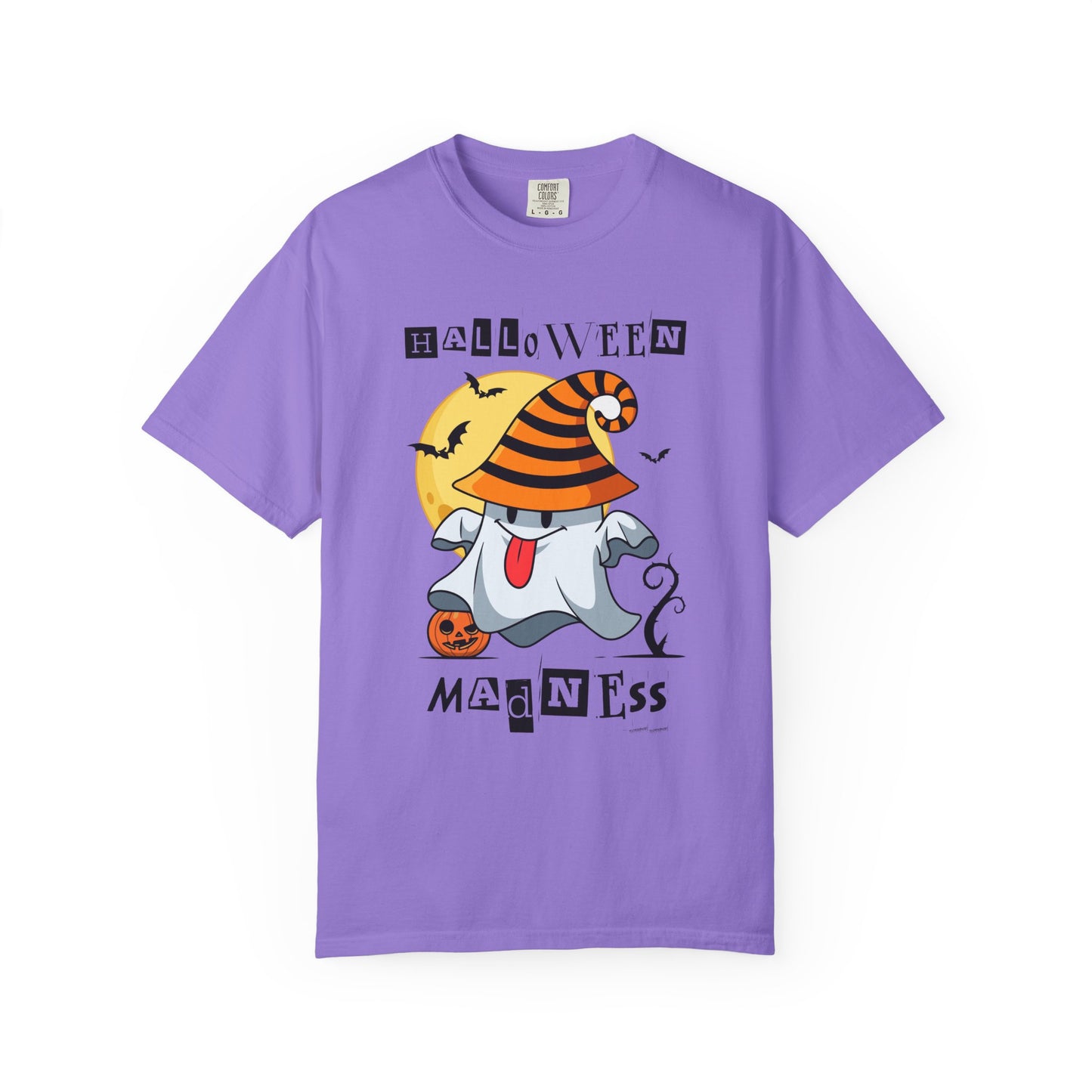 Halloween Madness Tee – Ghostly Grins Under Witchy Skies!