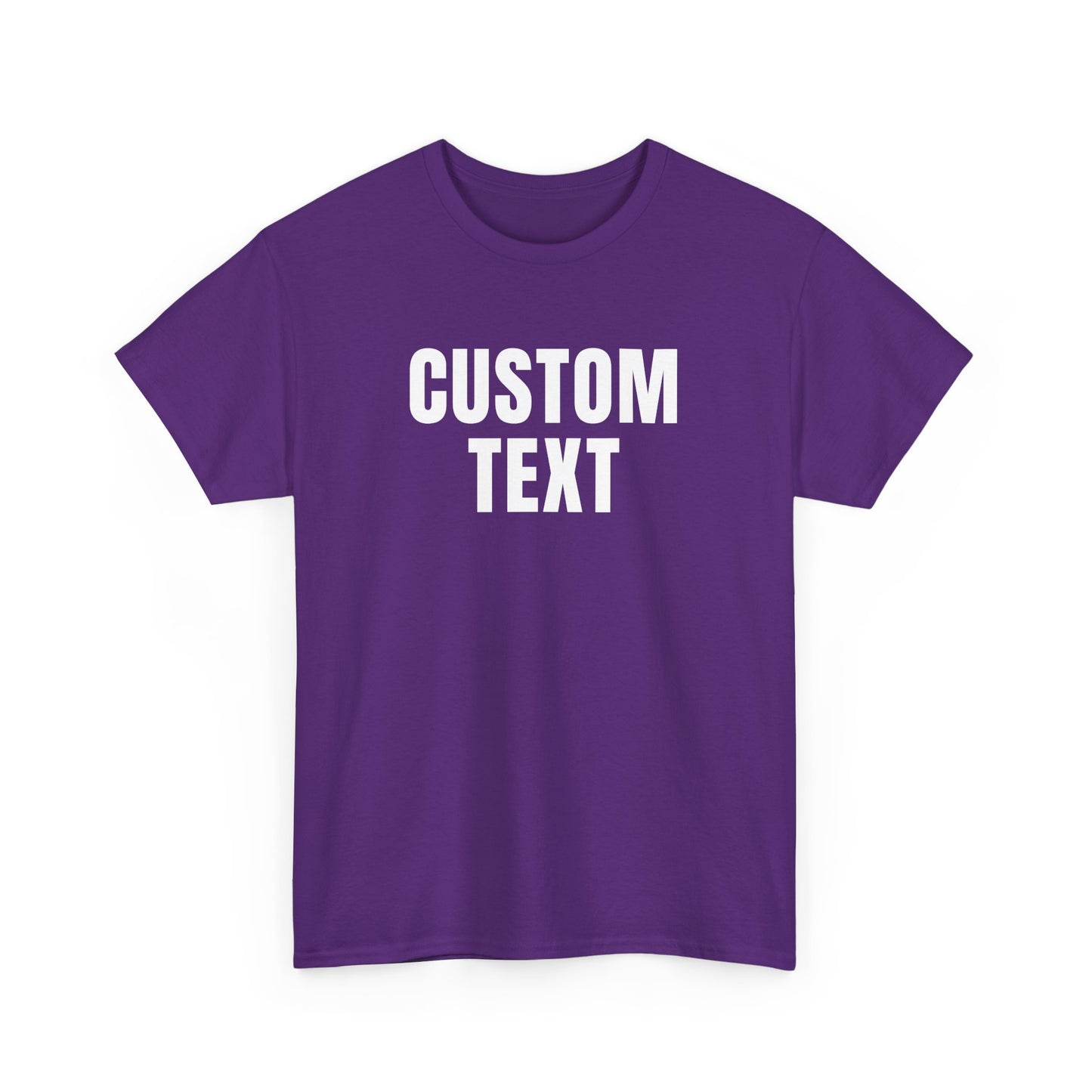 Custom Text T-Shirt – Personalized White Lettering Tee for Men & Women