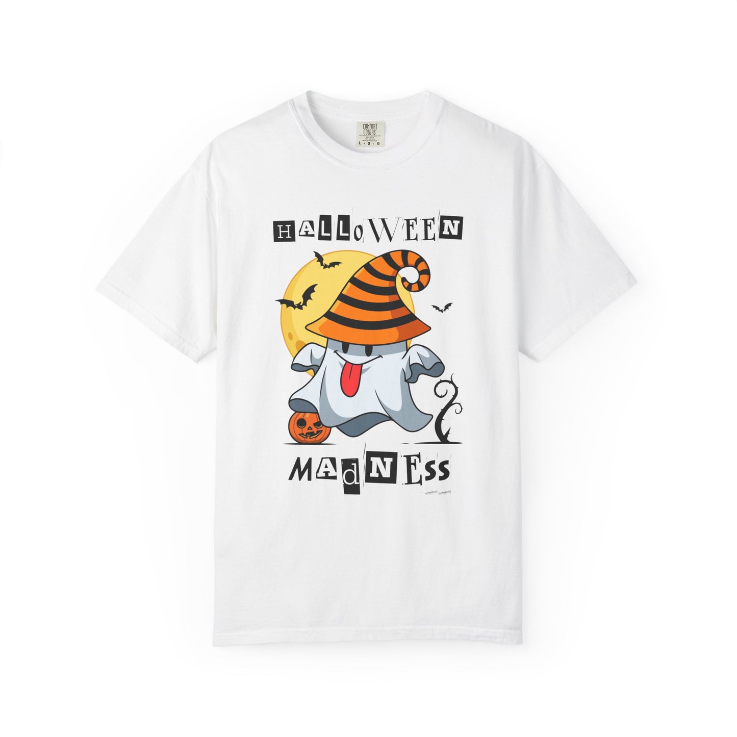 Halloween Madness Tee – Ghostly Grins Under Witchy Skies!