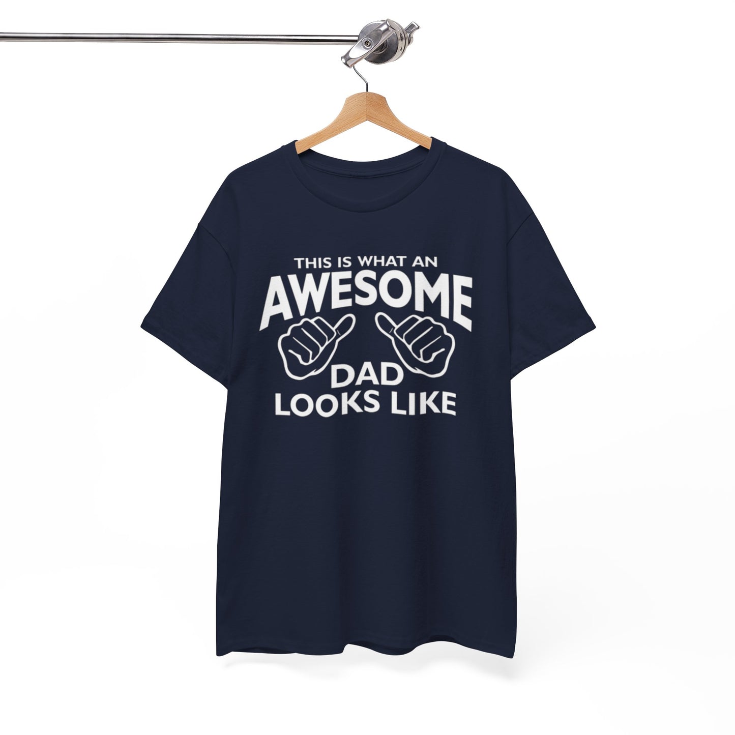 "Awesome Dad” – Father’s Day Gift, Unisex Heavy Cotton Tee