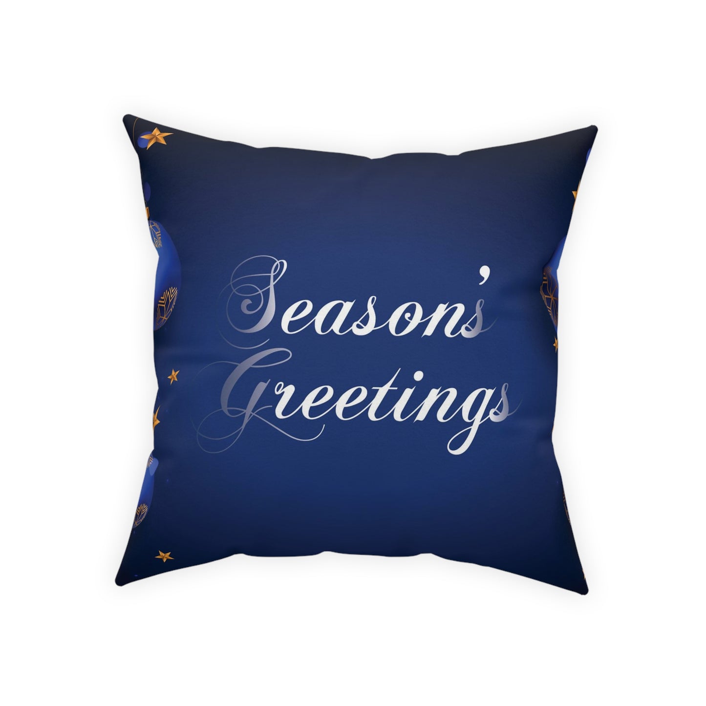 Hoilday Broadcloth Pillow, Dark Blue