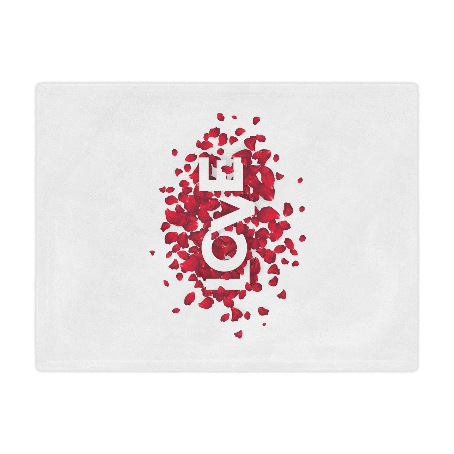 Love with Flowers Printed Velveteen Minky Blanket
